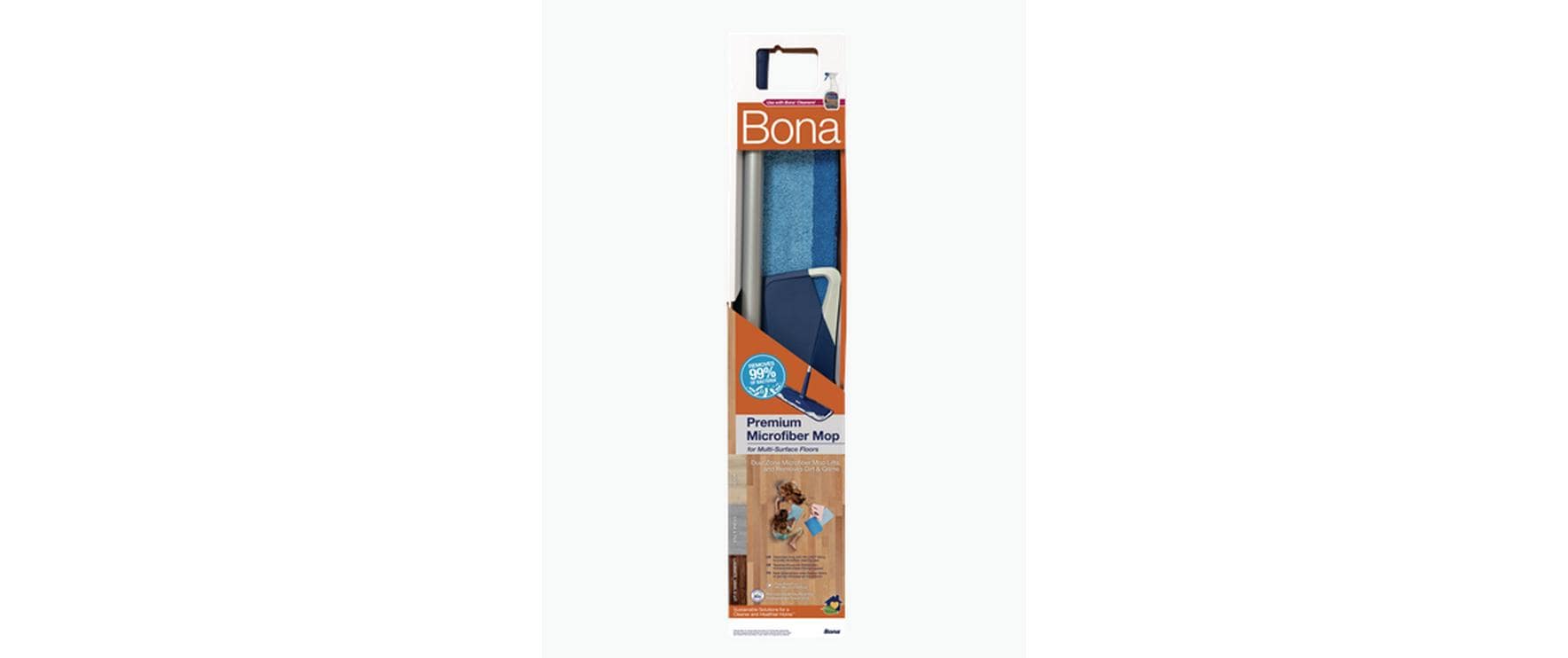 Bona Flachwischer – Teleskopstiel, Mikrofaser, Blau