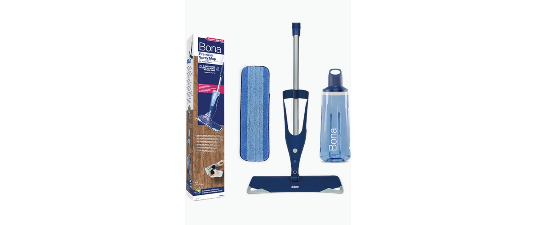 Bona Premium Spray Mop – Sprühwischer – Wischbreite 14,6 cm, Sprühfunktion, Blau