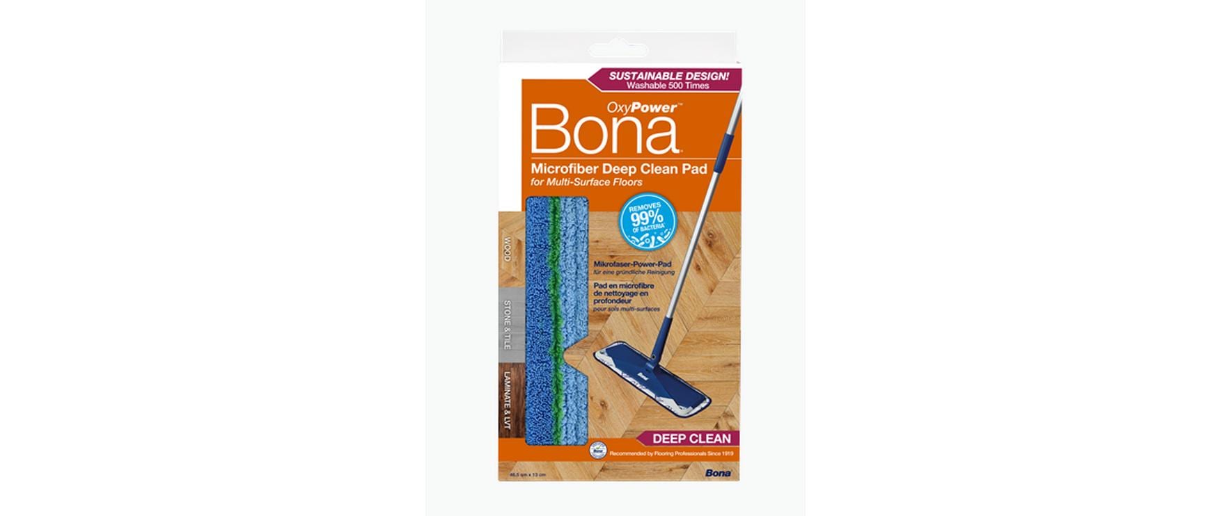 Bona Wischbezug Deep Clean Pad – 1 Stk. – Mikrofaser – Blau