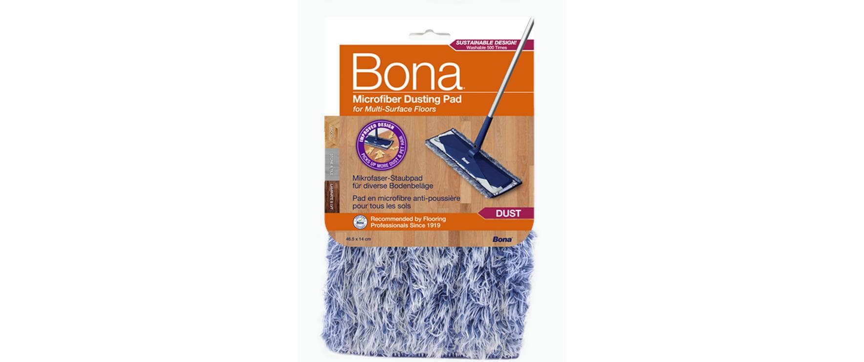 Bona Mopp-Pad – Blau – 15 cm – Mikrofaser – 1 Stk.