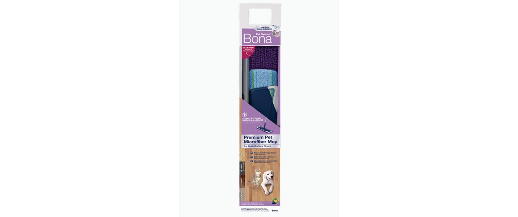 Bona Premium Bodenwischer-Set – Teleskopstiel, Kunststoff, Blau