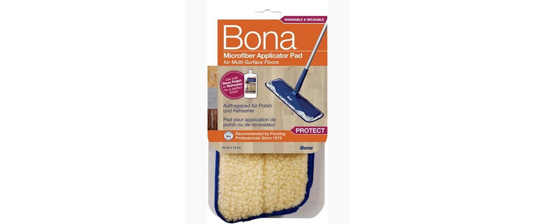 Bona Mikrofaser-Mopp-Pad CA101025 – beige – 15 cm – 1 Stk.