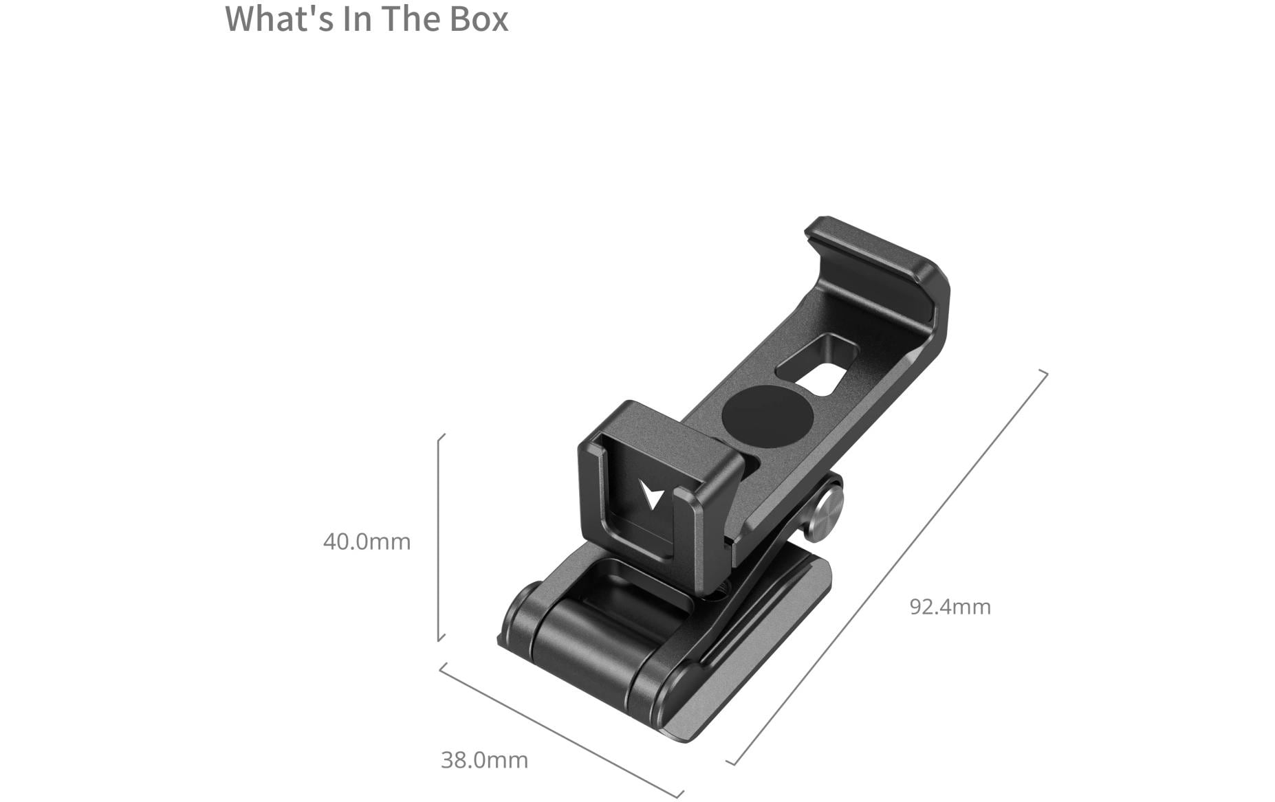 SmallRig 4611 Smartphone-Halterung – Aluminium/Silikon/Edelstahl – für Smartphones 57–90 mm (inkl. Hülle)