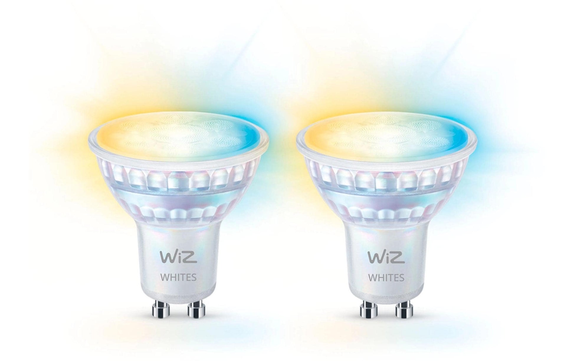 WiZ Smart-Leuchtmittel – 2er Pack, GU10, 345 lm, 4,7 W, 2700–6500 K, dimmbar, WiFi/BT, für WiZ/Matter, Weiss