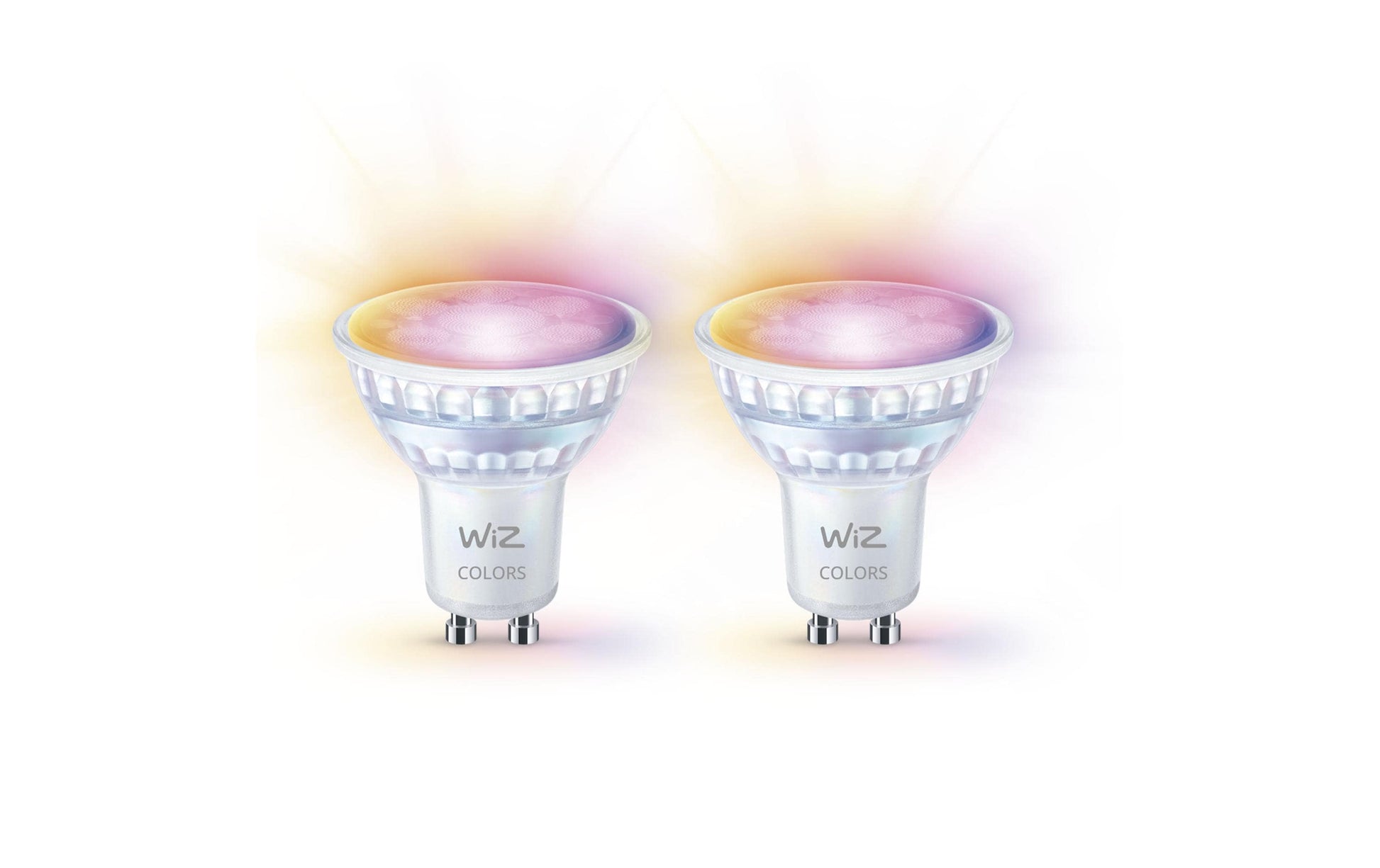 WiZ Weiss & Farbe LED-Reflektor PAR16 GU10 2er-Pack – 4,7 W dimmbar, 2200–6500 K, für WiZ, WLAN und Bluetooth