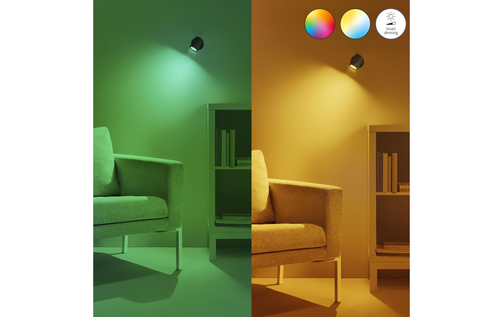 WiZ Smart-Leuchtmittel GU10 – Einstellbares Weiss 2200–6500 K, 345 lm, 4,7 W, WLAN/Bluetooth, Matter – für WiZ