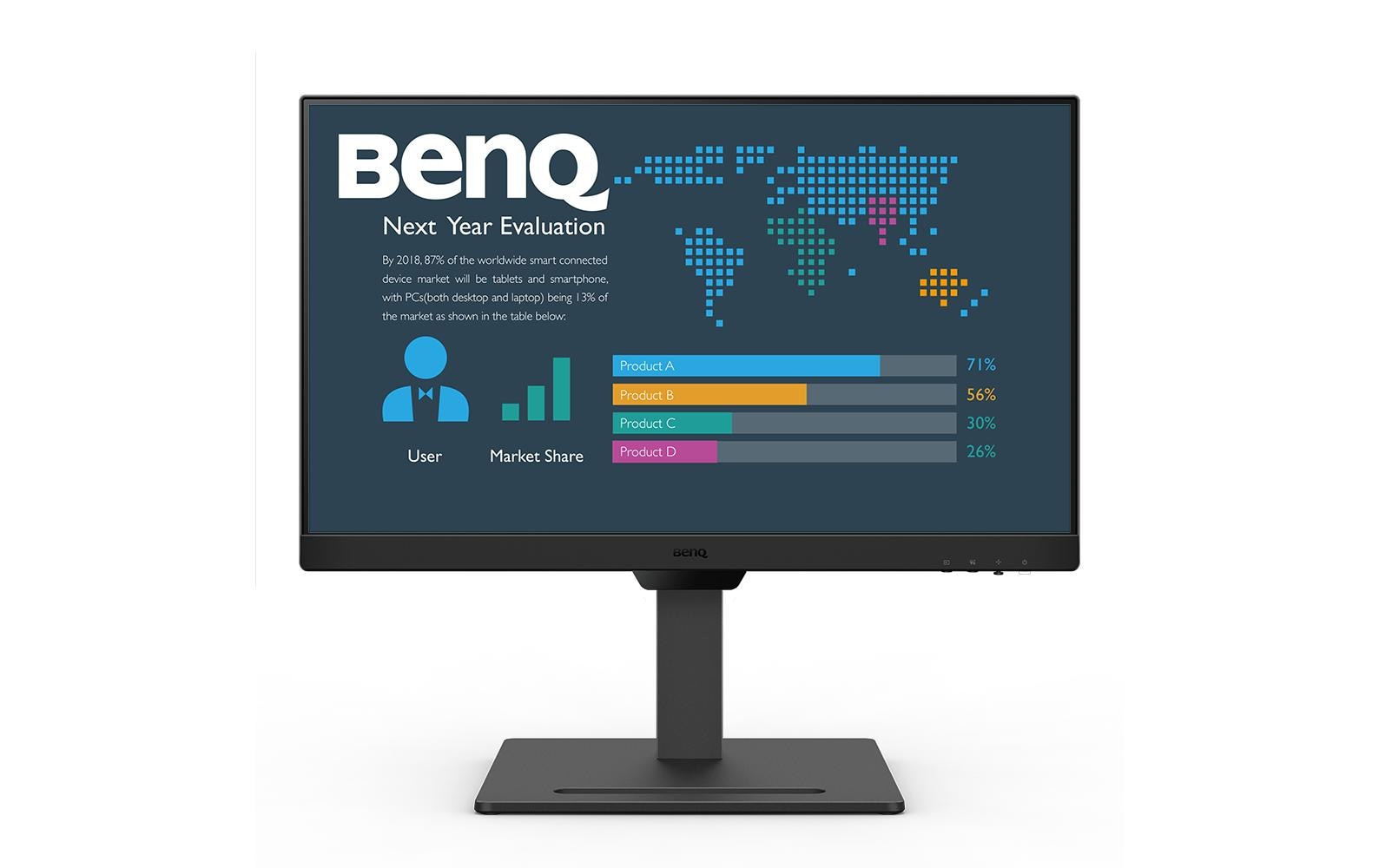 BenQ BL2490T – Monitor, 23,8" 1920 × 1080 (Full HD), IPS, 250 cd/m², 5 ms, 2× DisplayPort