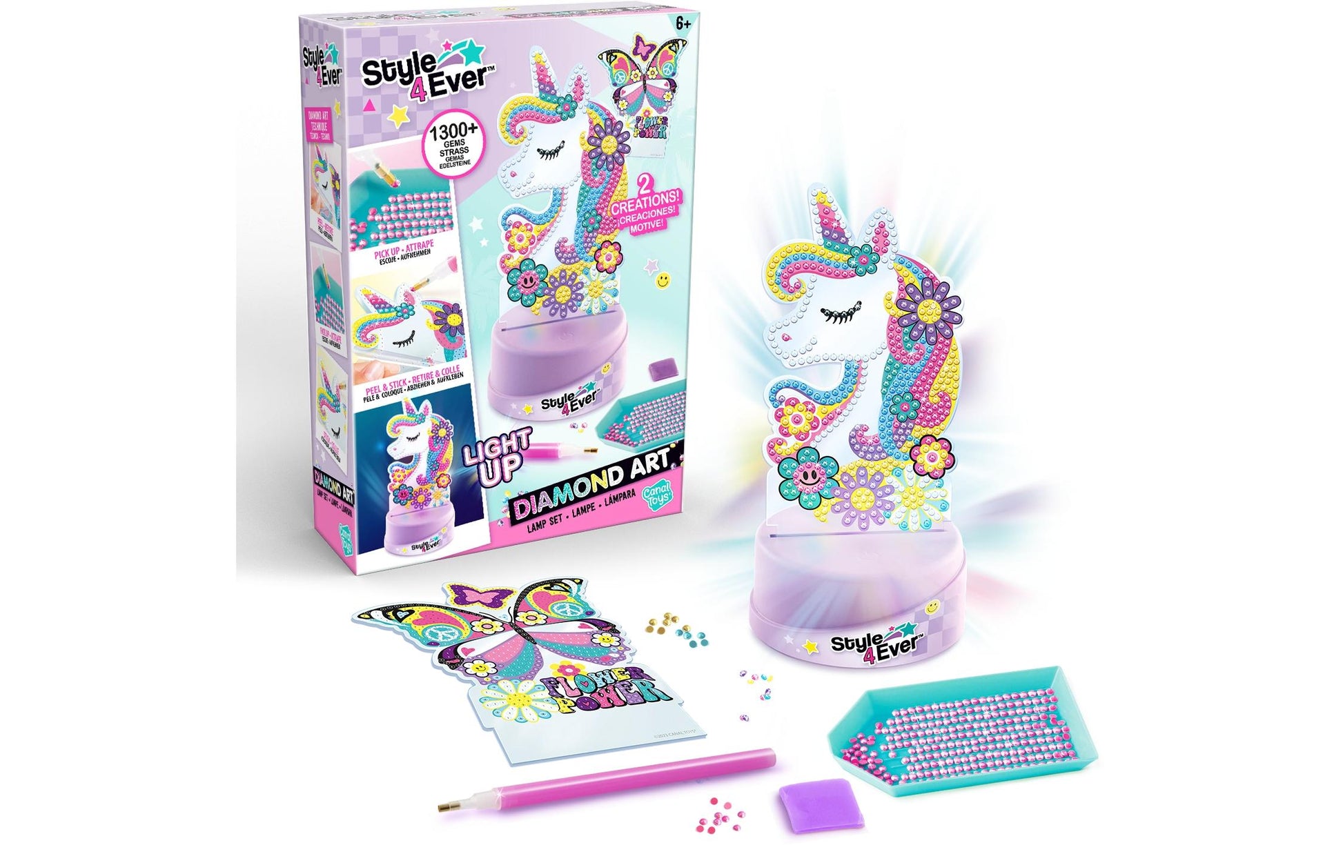 Canal Toys Diamond Art Lampe – Diamond Painting Set – ab 6 Jahren