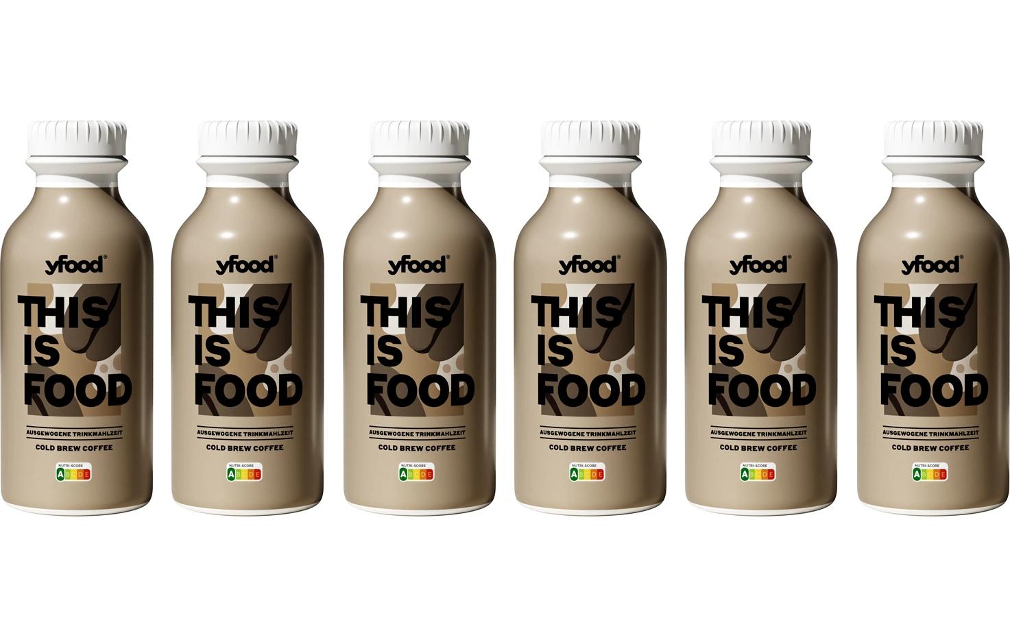 YFood – Trinkmahlzeit Cold Brew, Kaffee, zuckerfrei – 6 × 5 dl