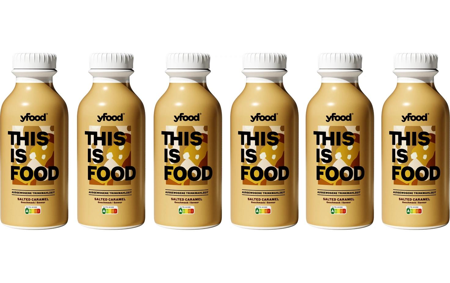 YFood Trinkmahlzeit Salted Caramel, glutenfrei, laktosefrei – 6×500 ml