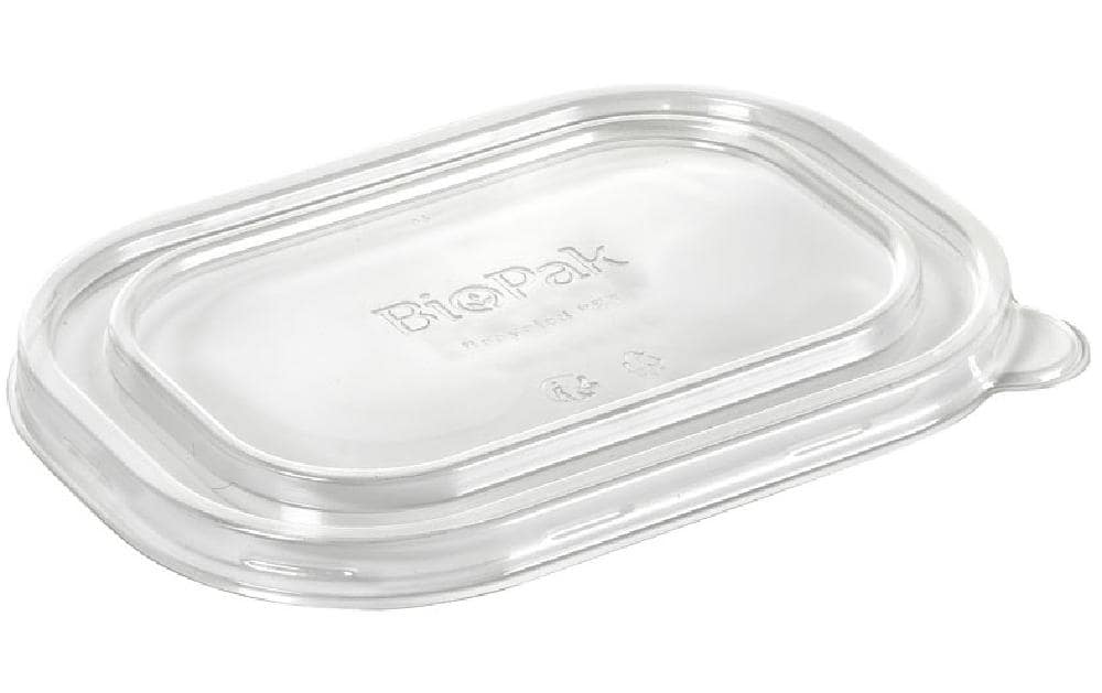 BioPak Duni Deckel für 500–1000 ml, rPET – 124 × 174 × 15 mm – transparent – 50 Stk.