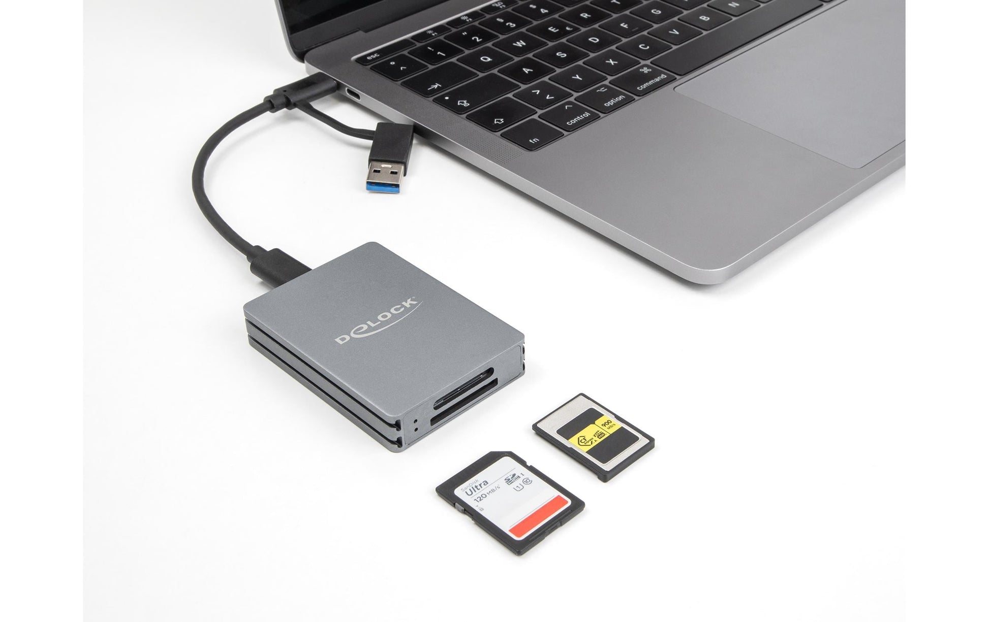 DeLOCK Kartenleser – CFexpress Typ A, SD/SDHC/SDXC (UHS-II) – USB-C 3.2 Gen 2 – 10 Gbit/s