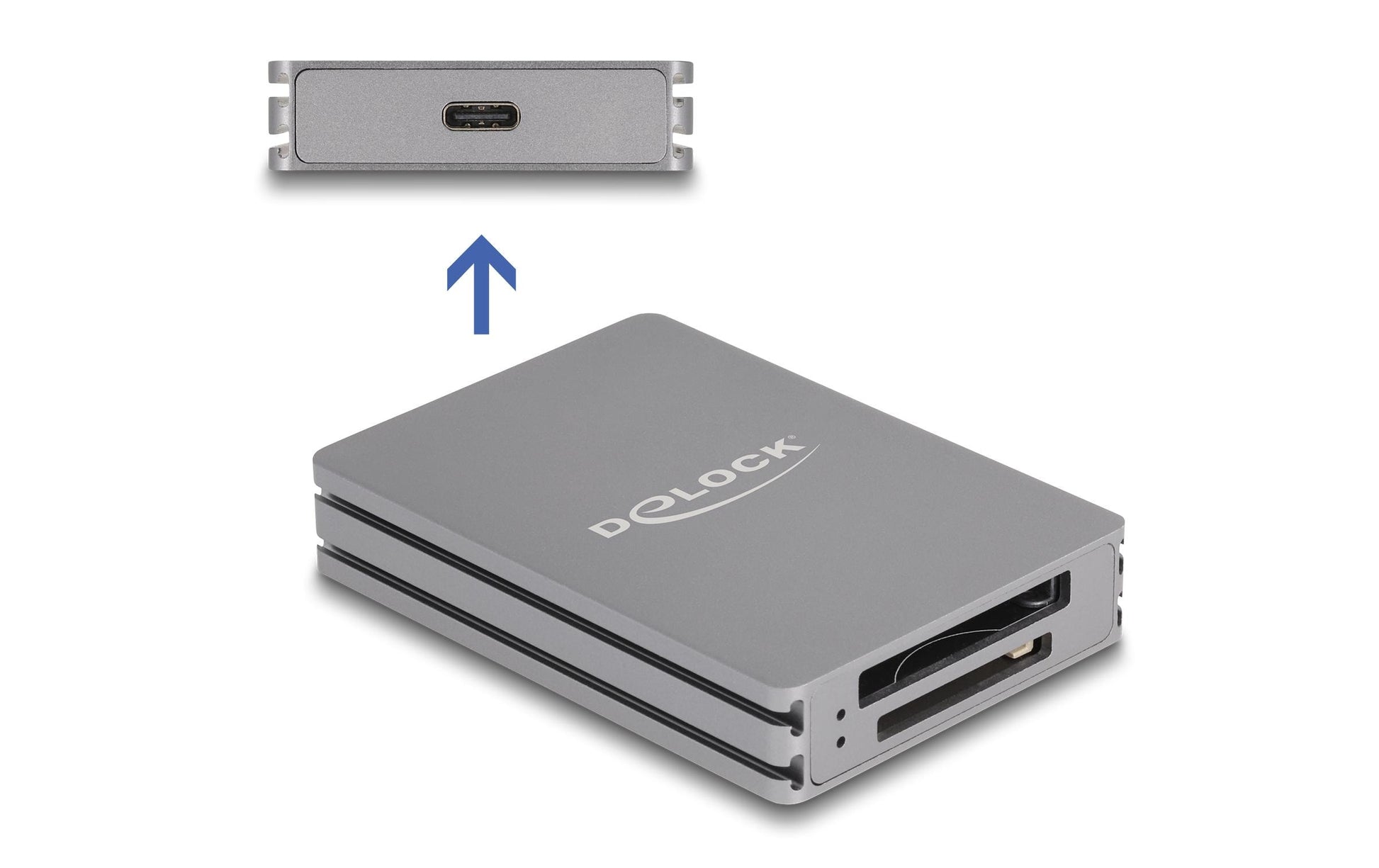 DeLOCK USB-Kartenleser USB-C – CFexpress Typ B, SD/SDHC/SDXC – USB 3.2 Gen 2 (10 Gbit/s) – LED-Anzeigen