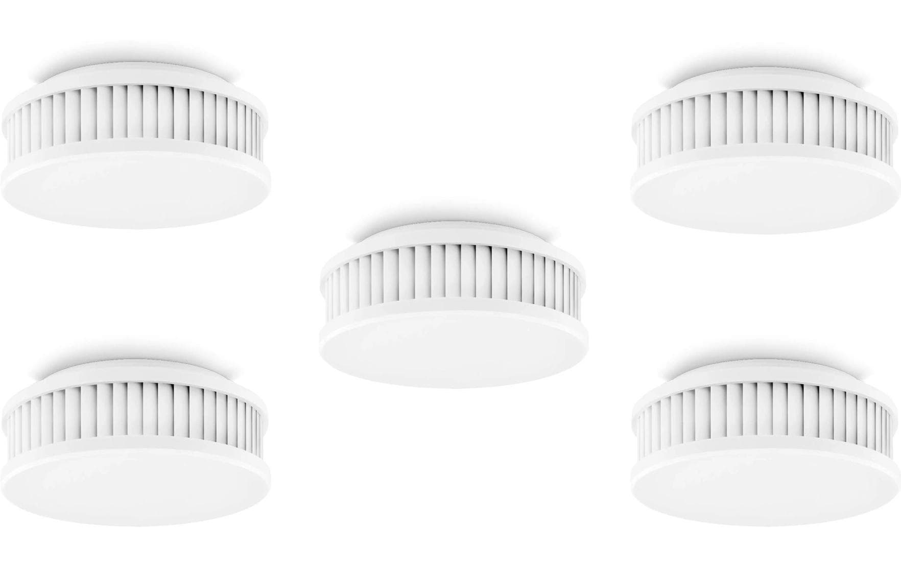 Pyrexx PX-1C – Funk-Rauchmelder, 10-Jahres-Batterie, 85 dB, EN 14604 – Weiss (5er-Pack)