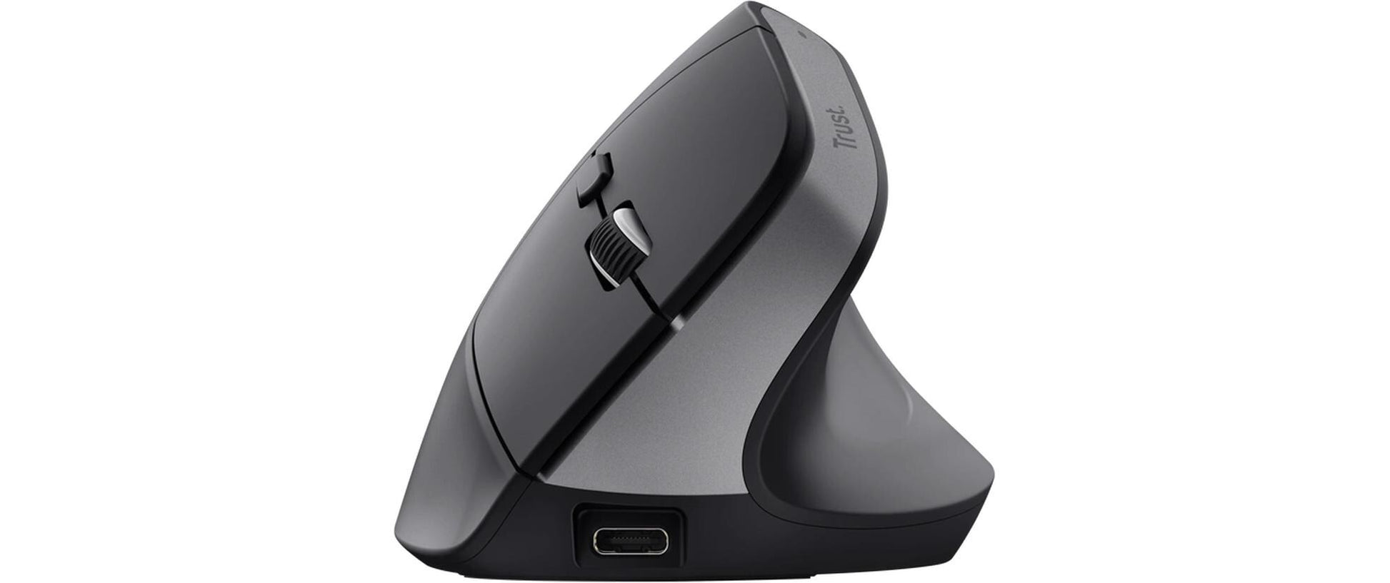 Trust Bayo+ Ergonomische Maus – kabellos, Bluetooth + 2,4 GHz (USB-A), 2'400 dpi, 6 Tasten, für Rechtshänder