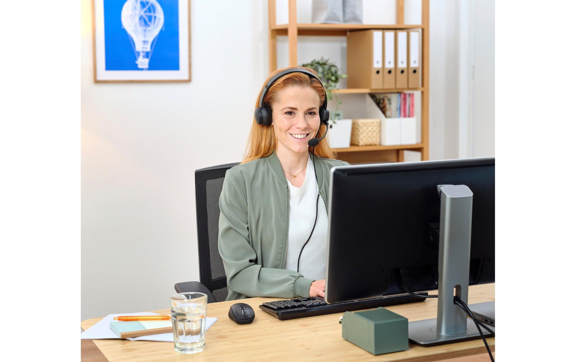 Trust HS-260 USB-ENC Office-Headset – On-Ear, Stereo, Kabel (USB-A), Schwarz