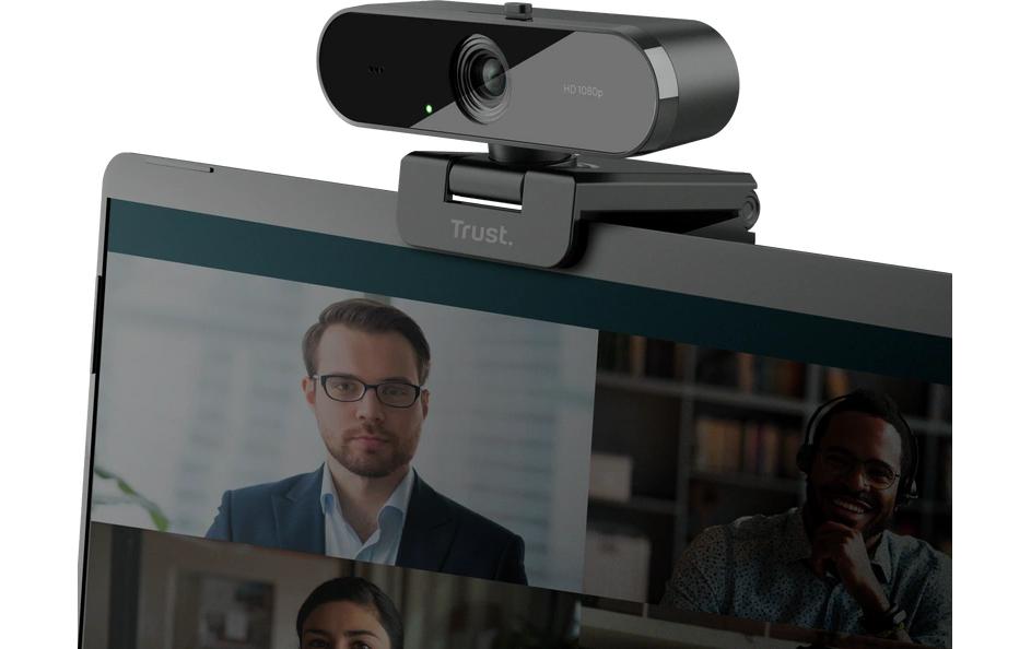 Trust TW-200 Webcam – Full HD 1080p, 30 fps, Autofokus, USB-A – Schwarz