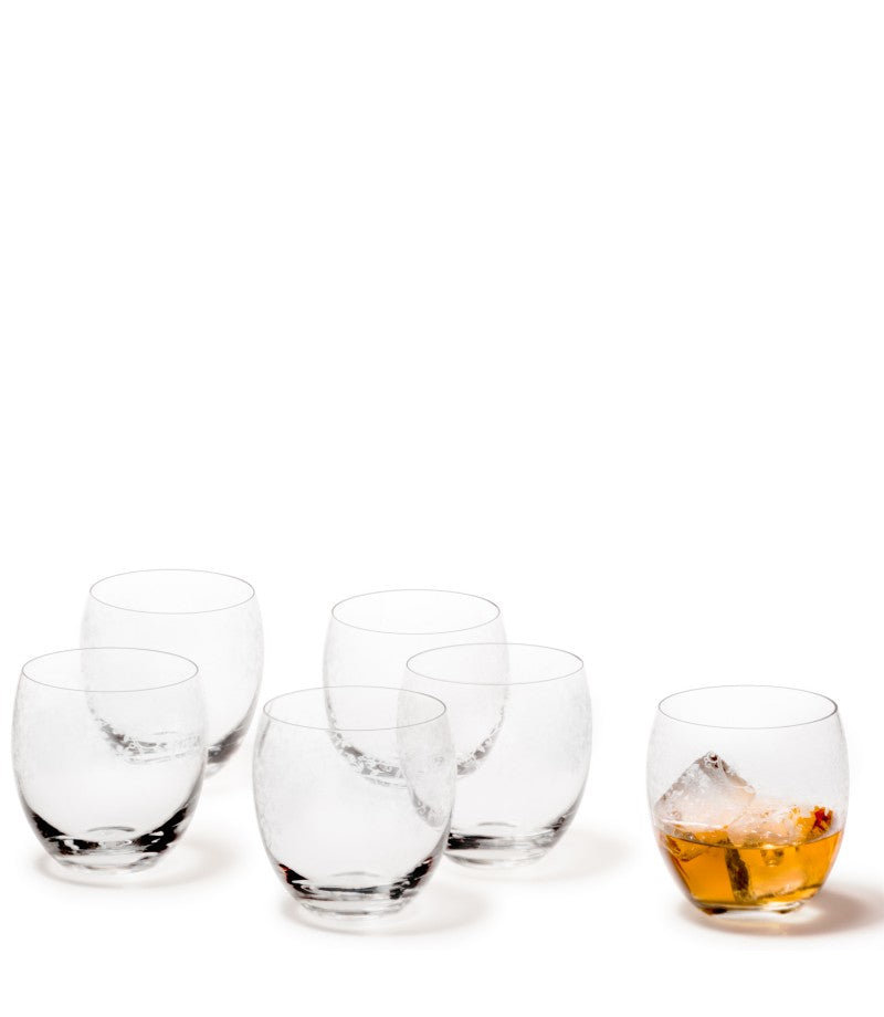 LEONARDO Whiskyglas – 0,40 l, Kristallglas, Transparent, Graviert, Spülmaschinenfest, 6 Stück