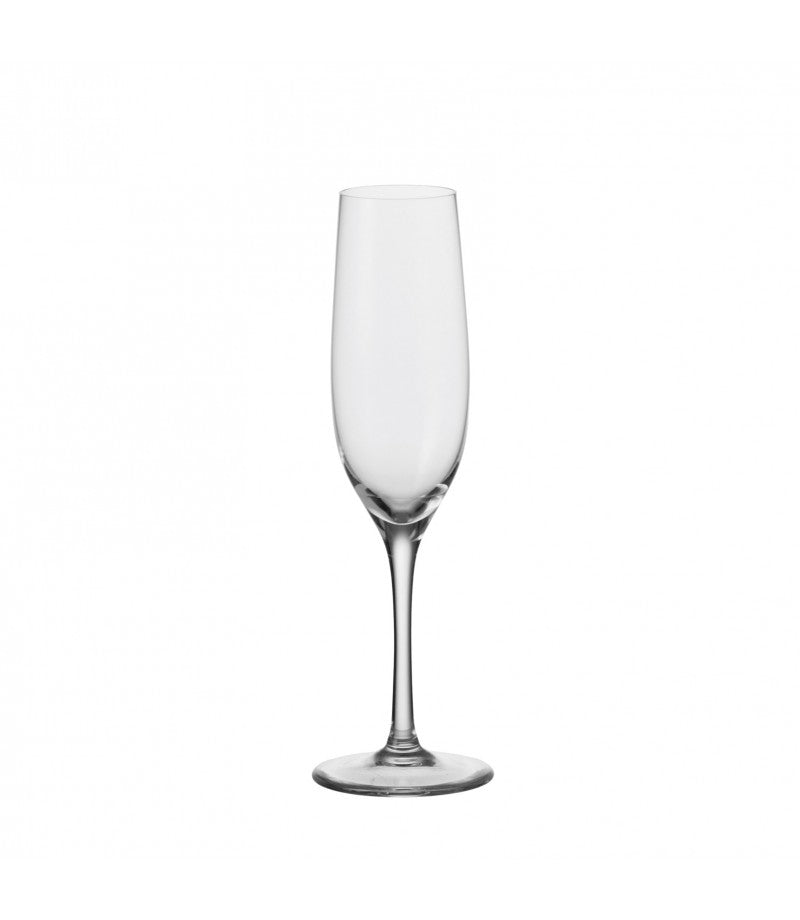LEONARDO Ciao Sektglas – 0,19 l, Kristallglas, Transparent, spülmaschinenfest, bruchfest, 6 Stück