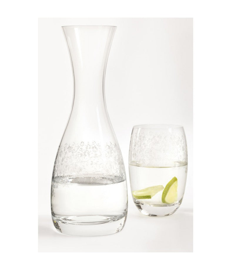 LEONARDO Karaffe – 0,75 l, Kristallglas, transparent, spülmaschinenfest, graviert, 1 Stück