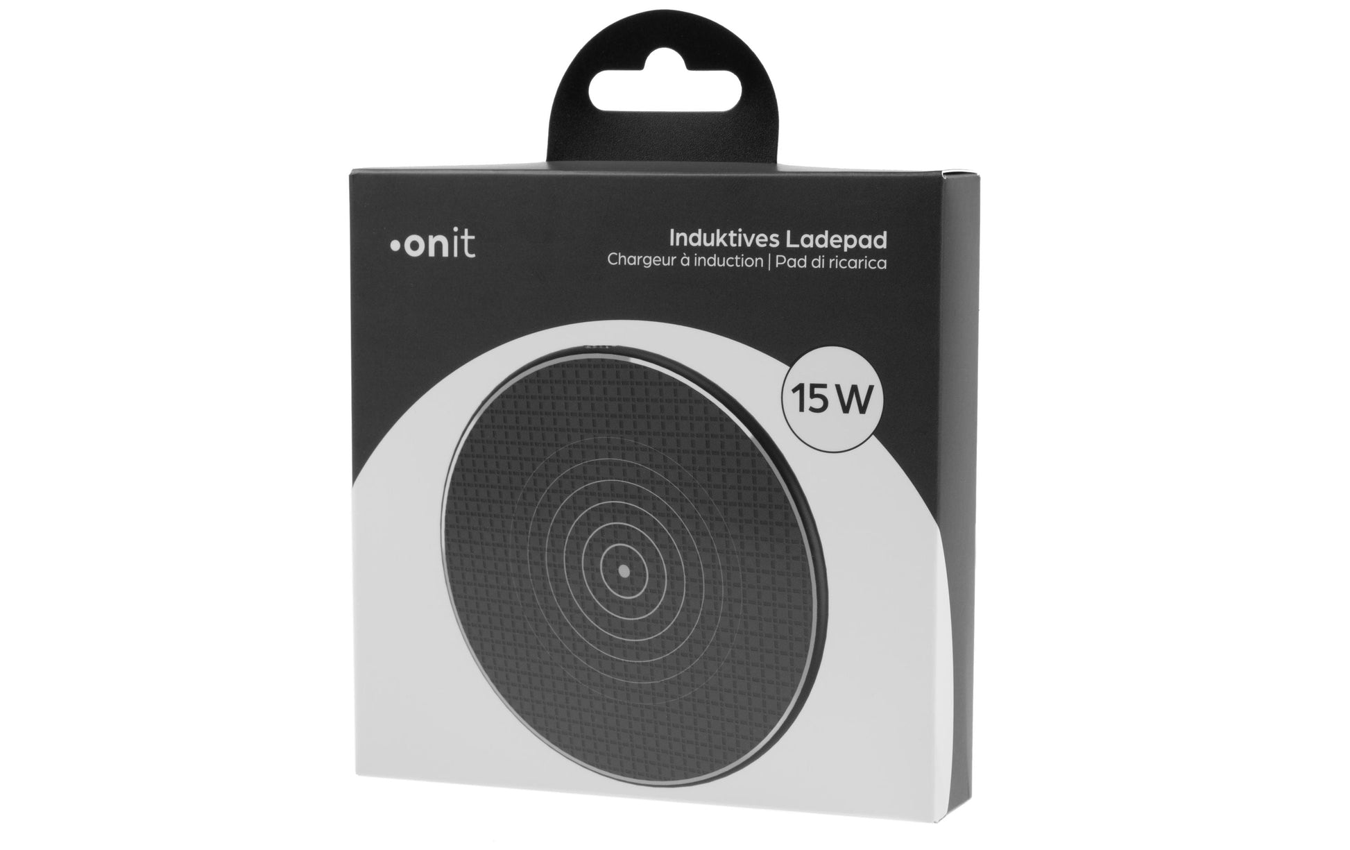 ONIT F02111 Kabelloses Ladegerät 15 W – Qi, USB-C×1, PD – für Qi-kompatible Geräte – Schwarz