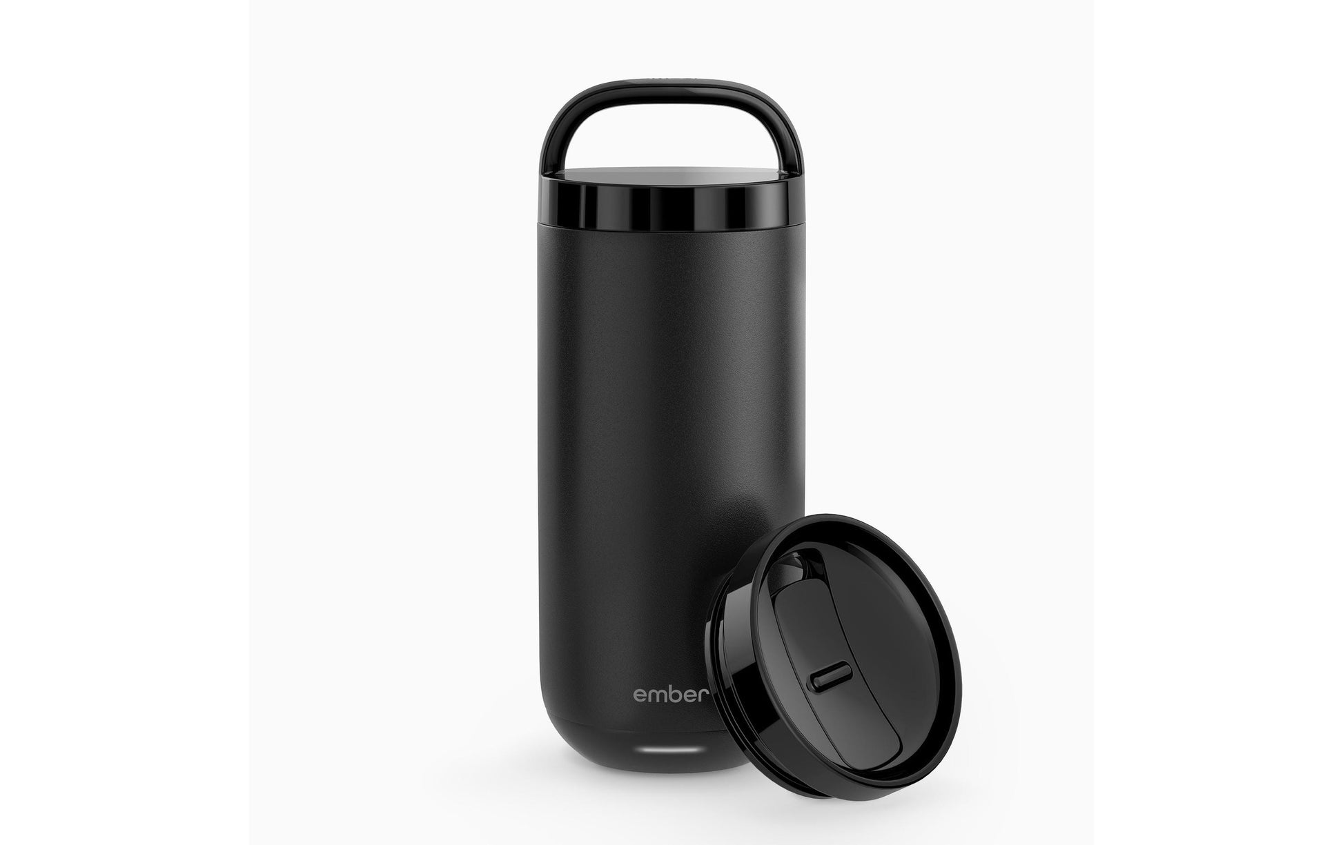 Ember Reisebecher – 473 ml, Ø 8,3 cm, H 16,5 cm, Edelstahl, Schwarz, mit Heizfunktion, auslaufsicher