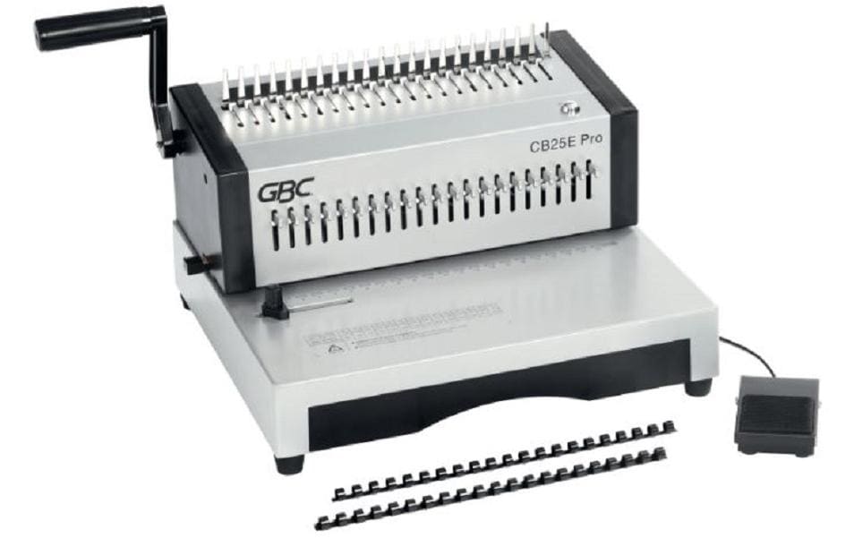 GBC CB25E Pro Bindegerät – Spiralbindung, 25 Blätter, Bindekapazität 500 Blätter