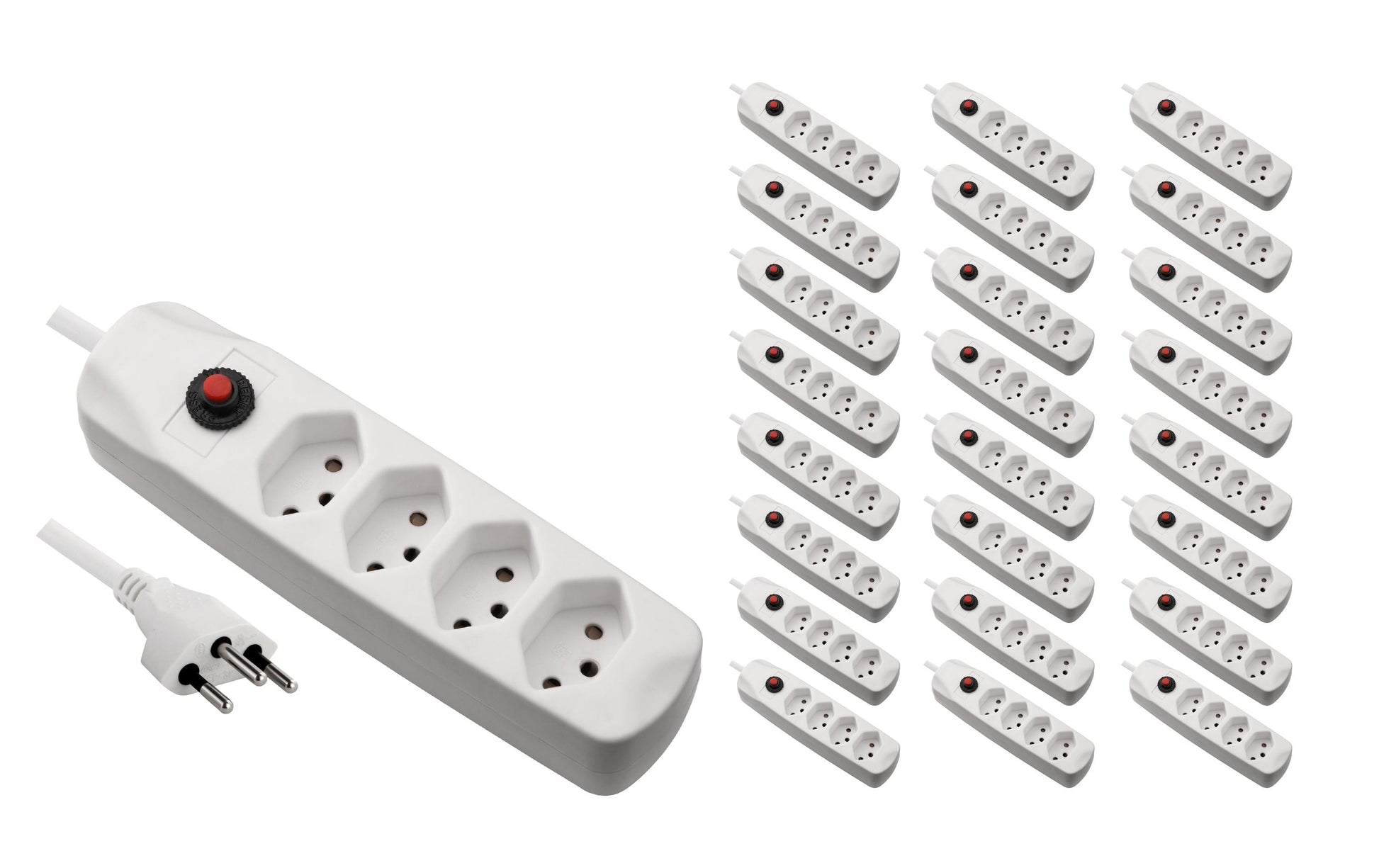 FURBER.power KIT25 – Steckdosenleiste, 4× T13, 1,5 m, Stecker T12