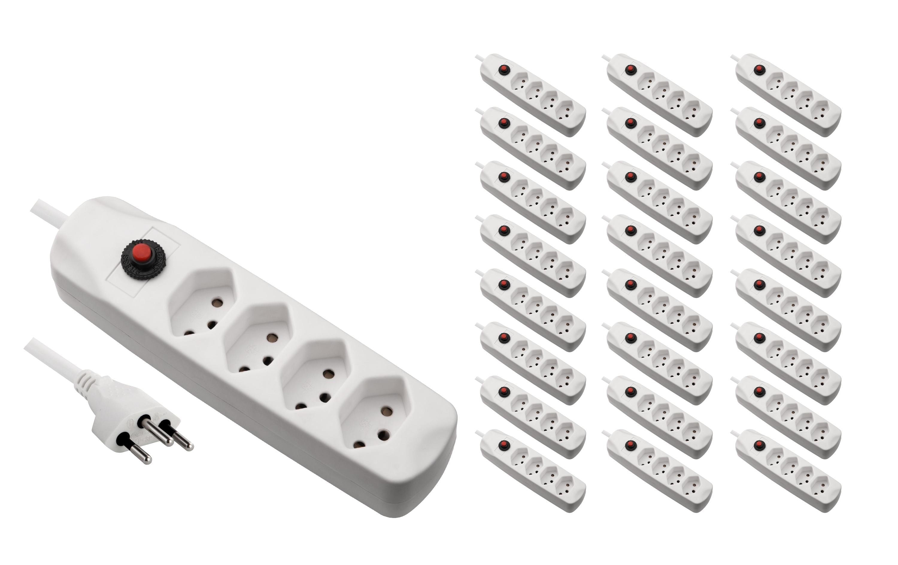 FURBER.power KIT25 – Steckdosenleiste, 4× T13, 1,5 m, Stecker T12