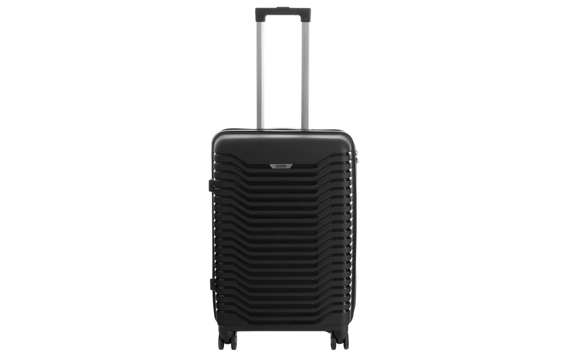 KOOR Manila – Hartschalen-Trolley, 63 l, 4 Rollen (Spinner), TSA-Schloss, PP, Schwarz, 40 × 66 × 26 cm