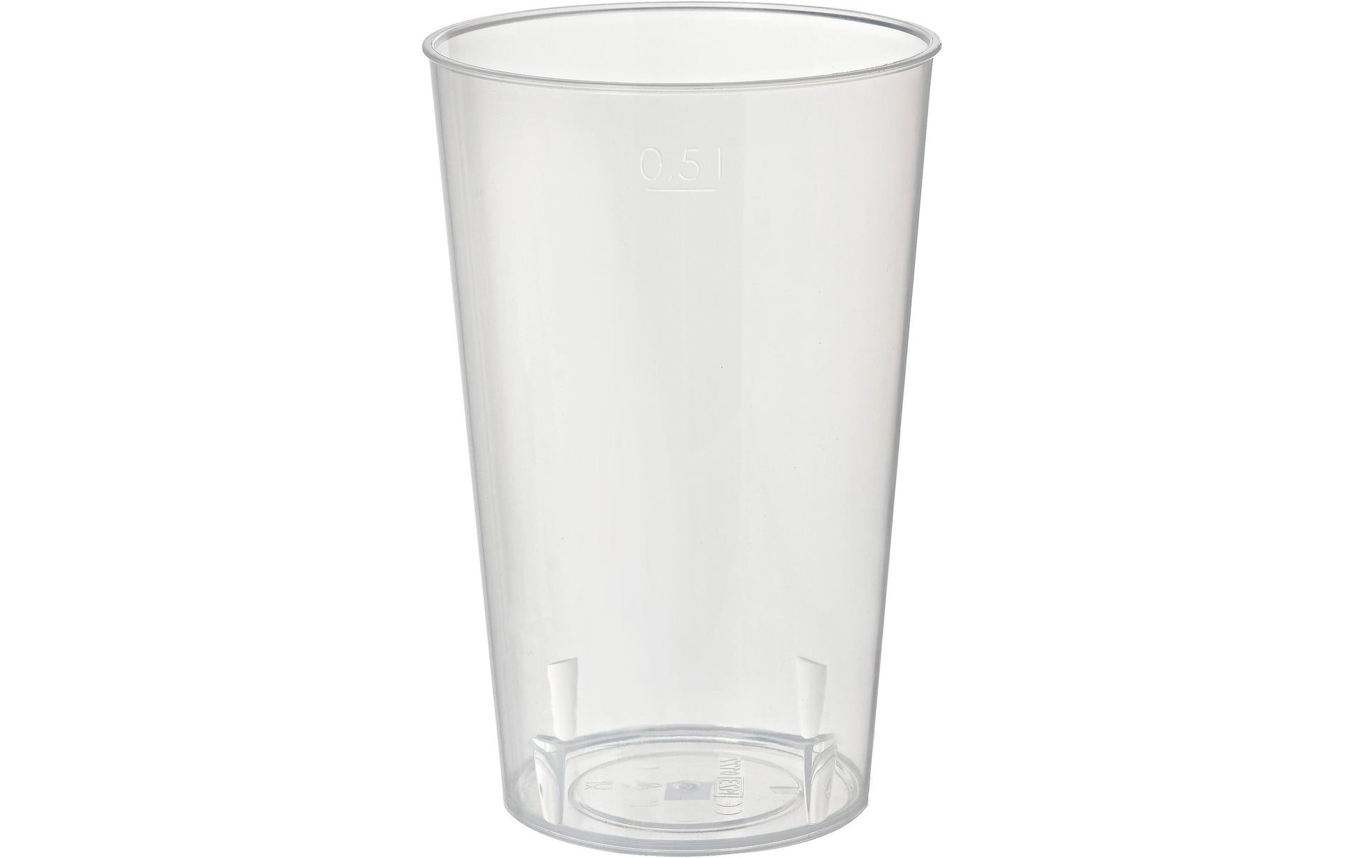 Duni Trinkbecher – 0,50 l, Kunststoff, Transparent, Spülmaschinenfest, BPA-frei, Mehrweg