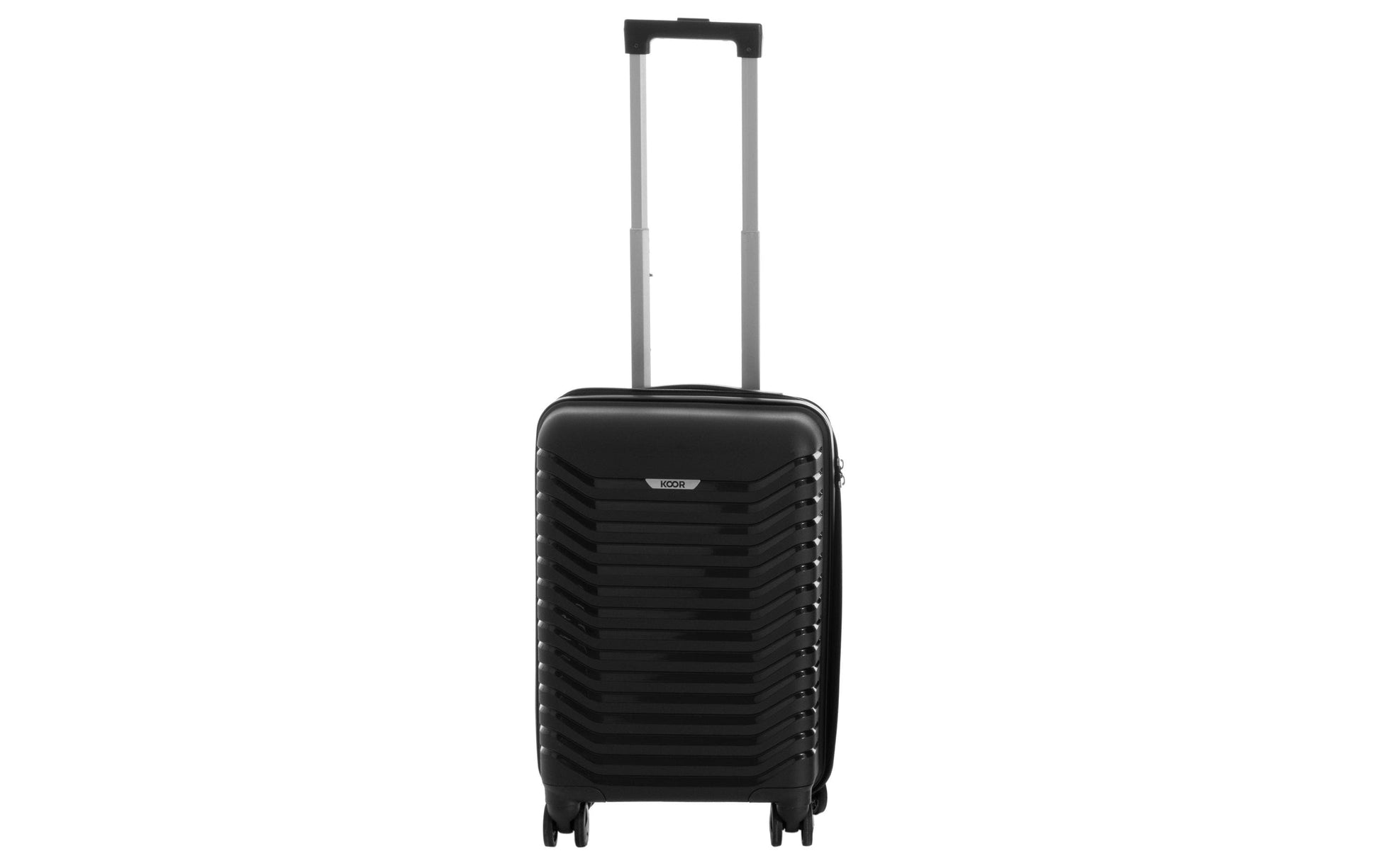 KOOR Trolley – 40 l, Hartschale, 4 Rollen, mit TSA, schwarz, 34 × 56 × 21 cm