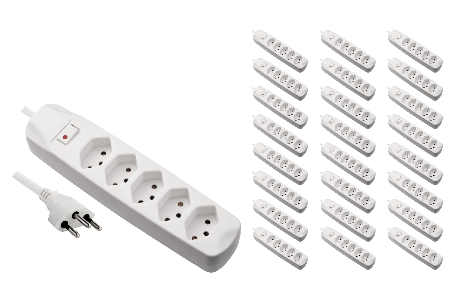 FURBER.power Steckdosenleiste – 5×T13, 1,5 m, Schalter
