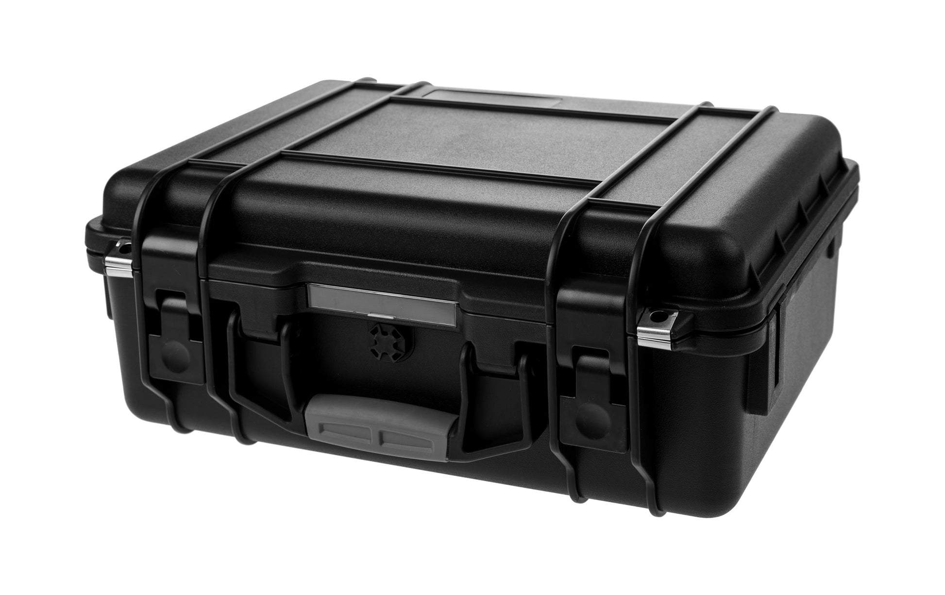 Struct D4218 Schutzkoffer 18,8 l – mit Schaumstoffeinlage, wasserfest, schwarz, B 430 × H 188 × T 345 mm