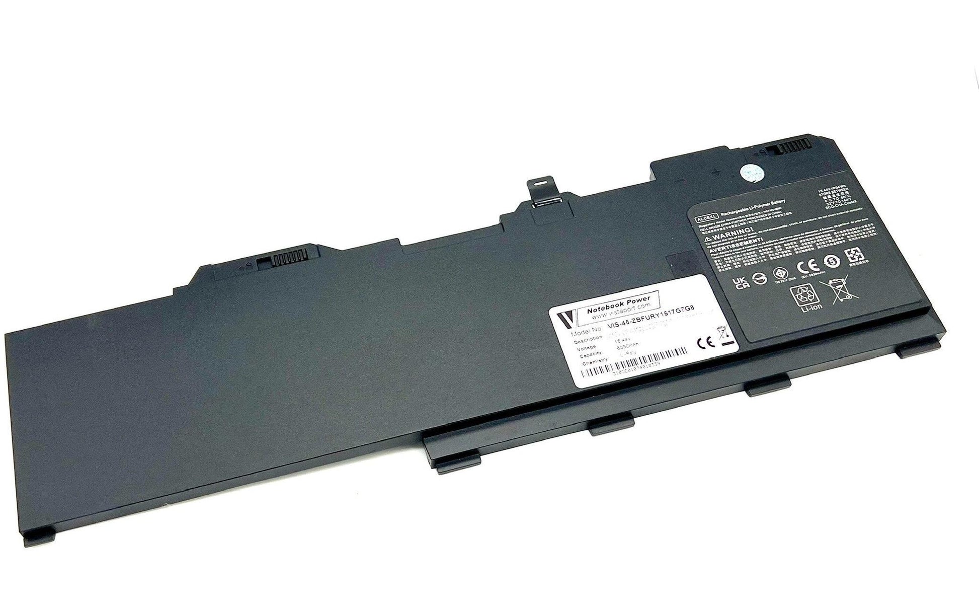 Vistaport Notebook-Akku – für HP ZBook Fury 15/17 (G7–G8) – 94 Wh, 15,44 V (8 Zellen) – Schwarz