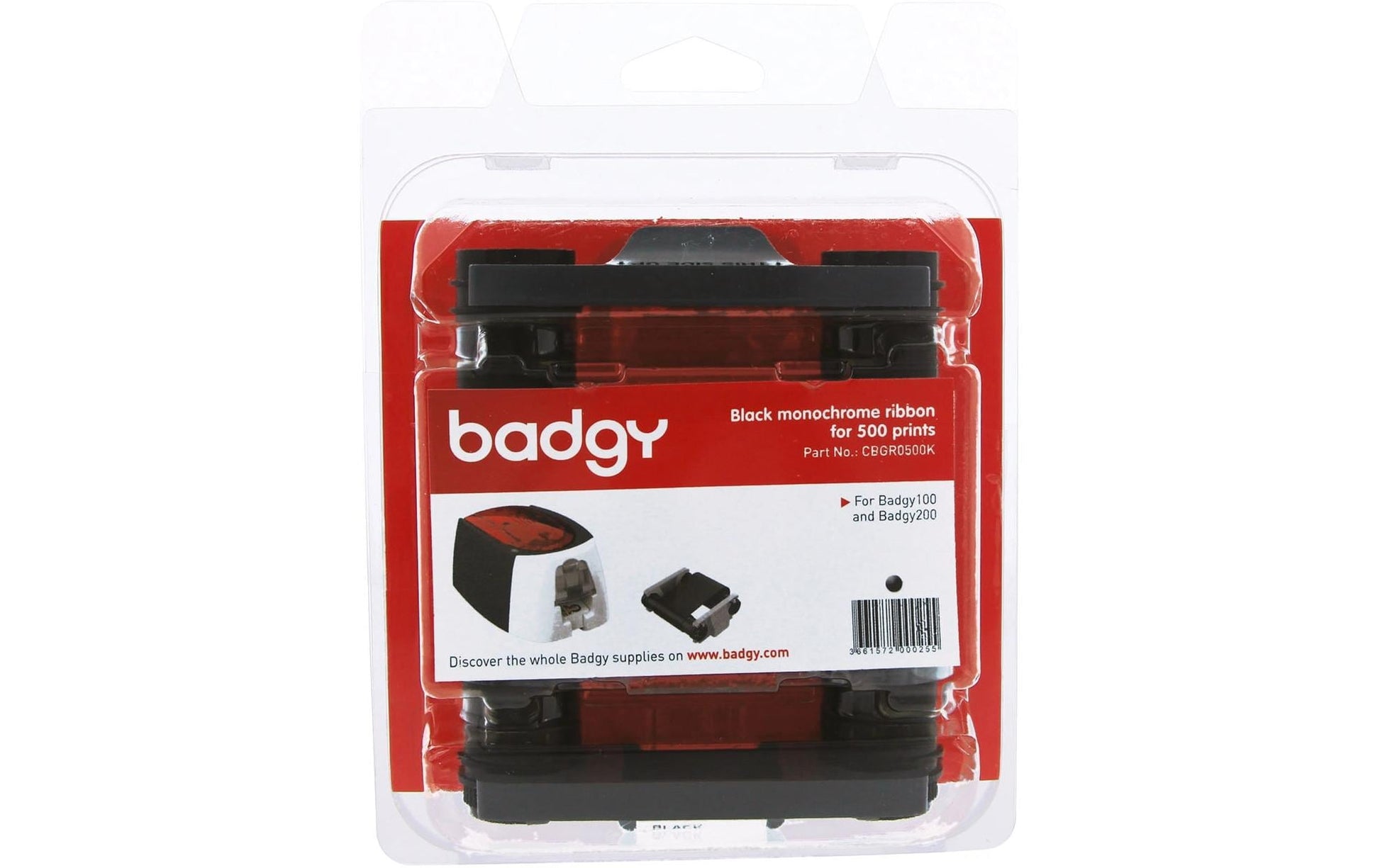 Evolis Kartendrucker-Farbband – Schwarz, 500 Karten – für Badgy200
