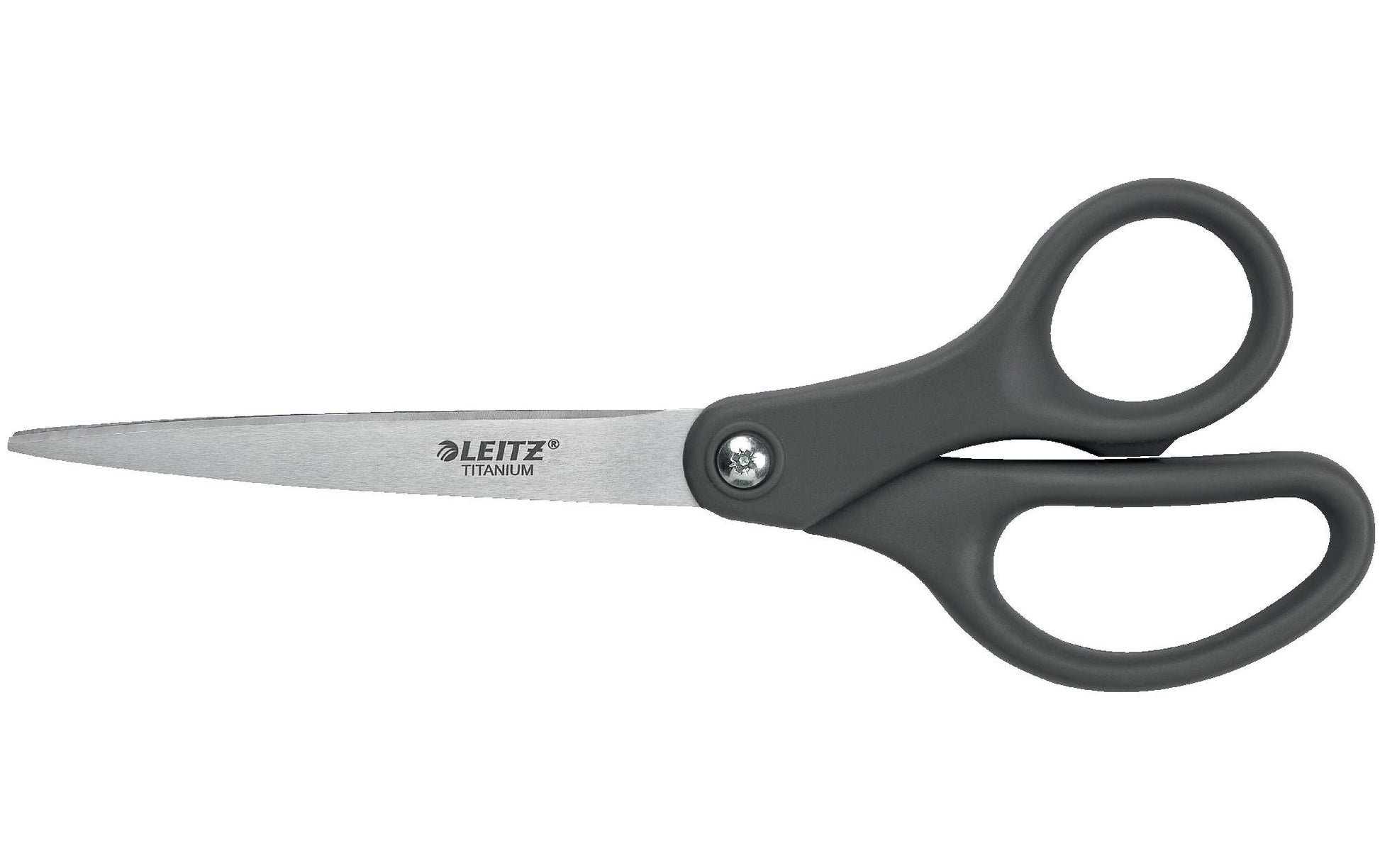 Leitz Schere 18,0 cm, für Rechts- und Linkshänder – Edelstahl, Grau