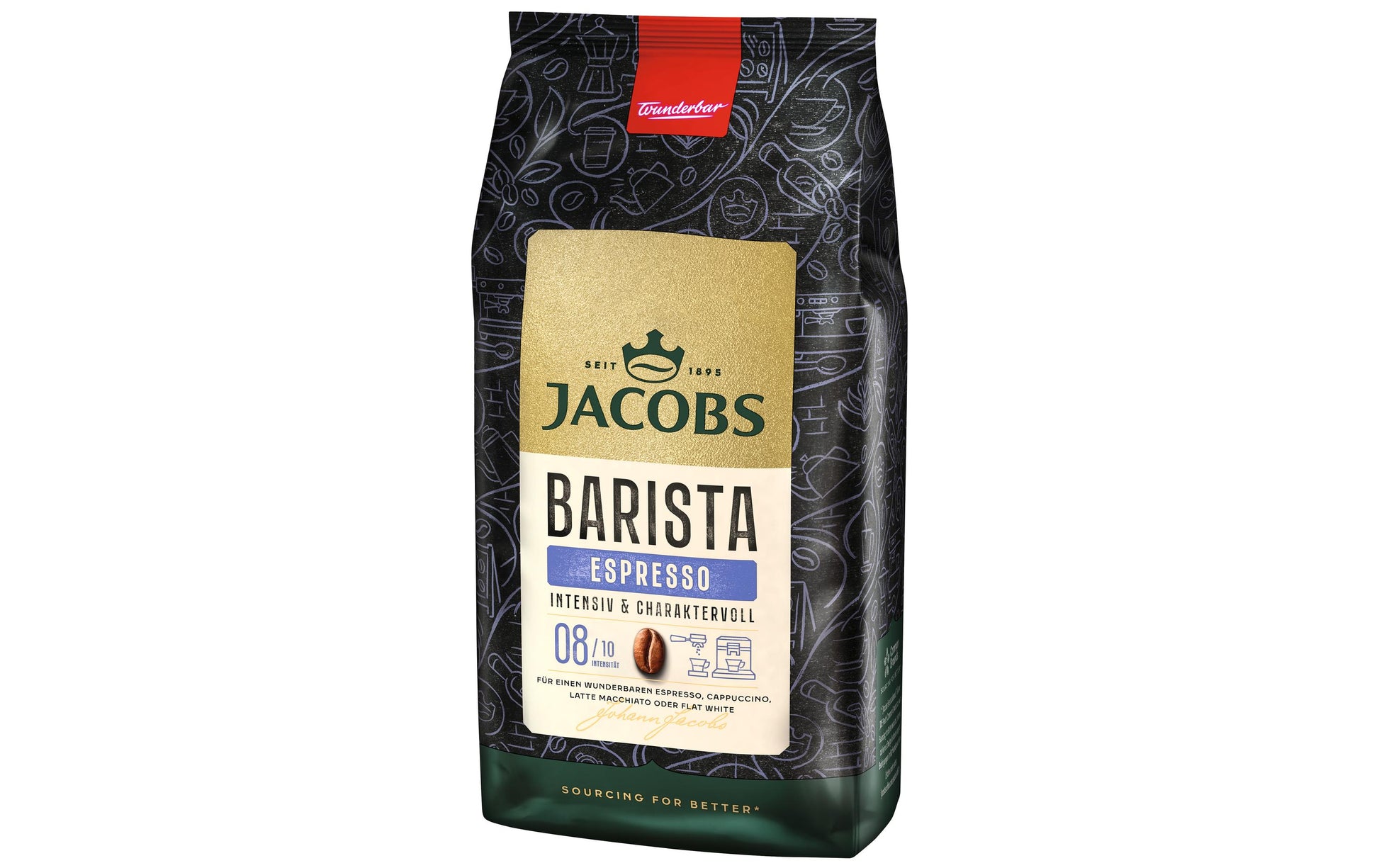 Jacobs Barista Espresso – Bohnenkaffee – Dunkel, 1 kg
