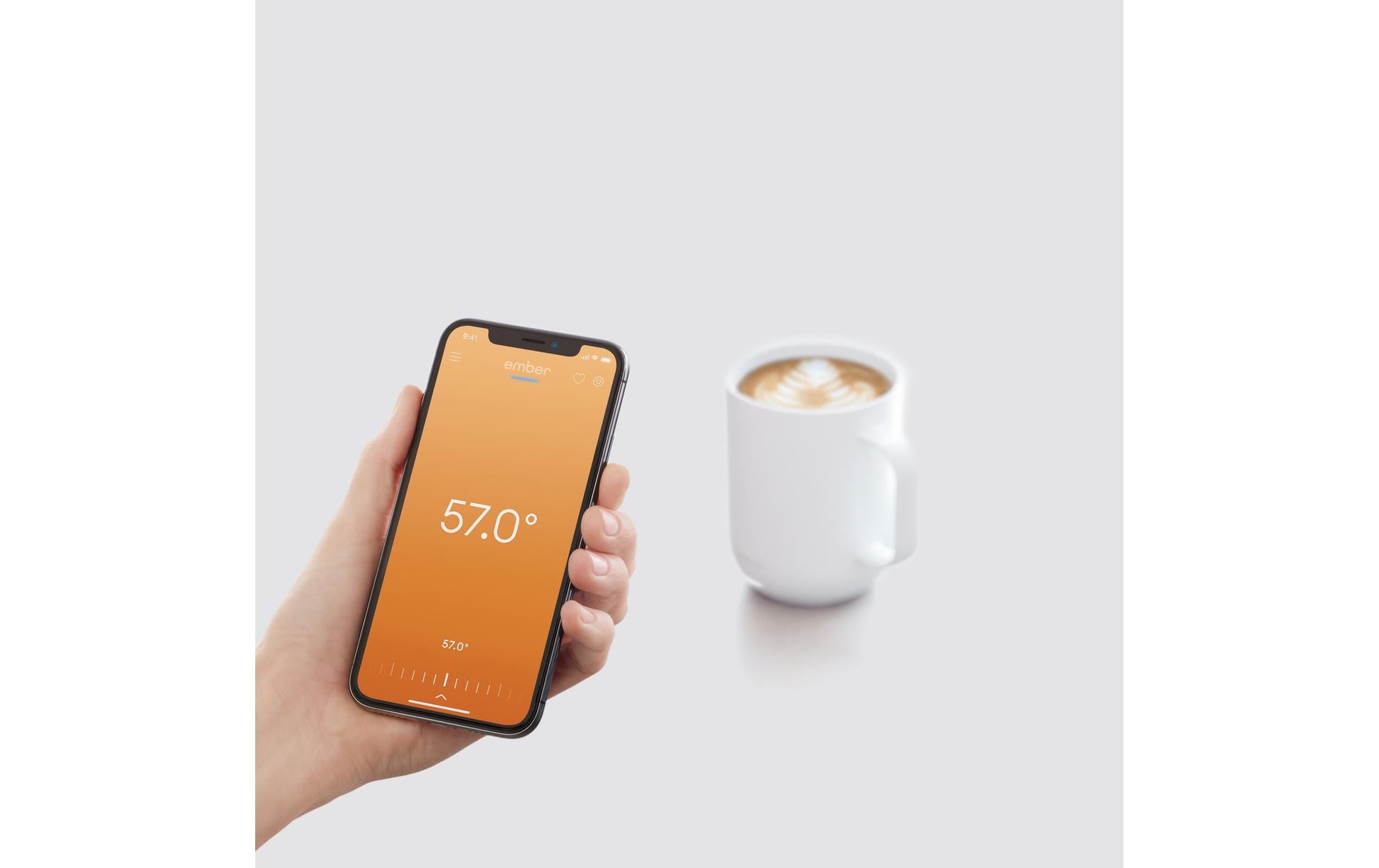 Ember Temperiertasse – 295 ml, Ø 8,3 cm, H 10,7 cm, Keramik, Weiss, App-gesteuert