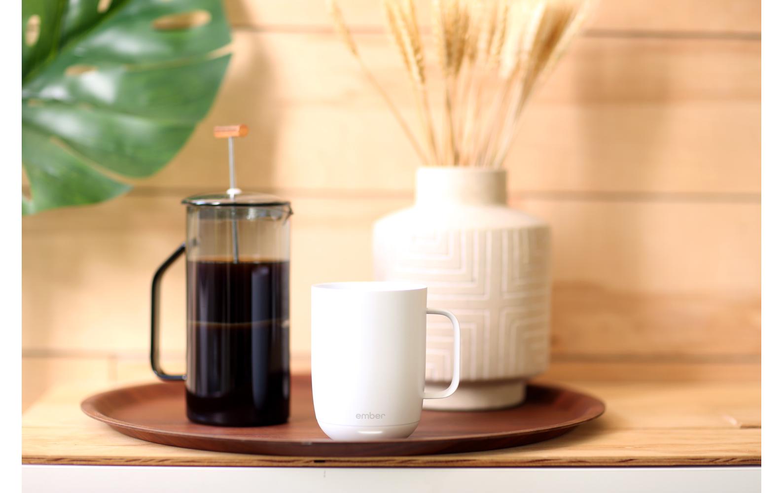 Ember Temperiertasse – 295 ml, Ø 8,3 cm, H 10,7 cm, Keramik, Weiss, App-gesteuert