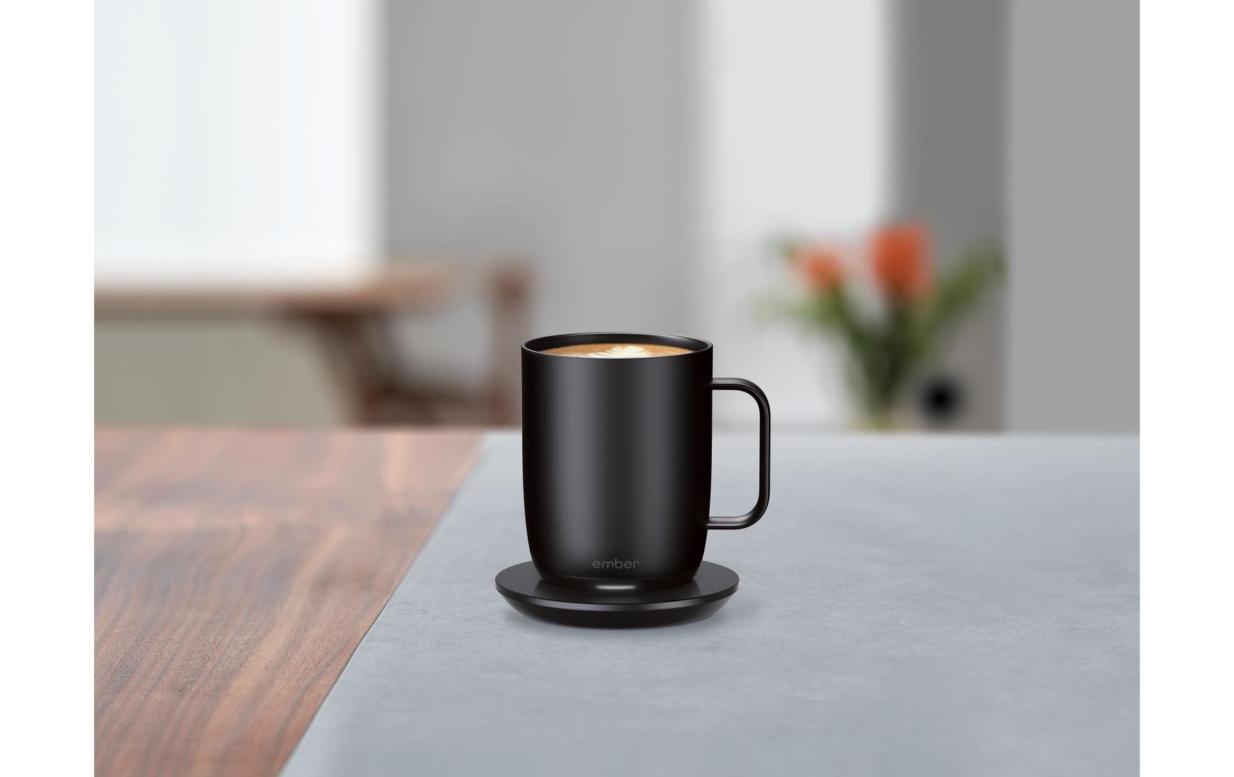 Ember Tasse Mug 2 – 414 ml, Ø 8,3 cm, H 11,7 cm, Keramik, Schwarz, mit Heizfunktion, App-gesteuert