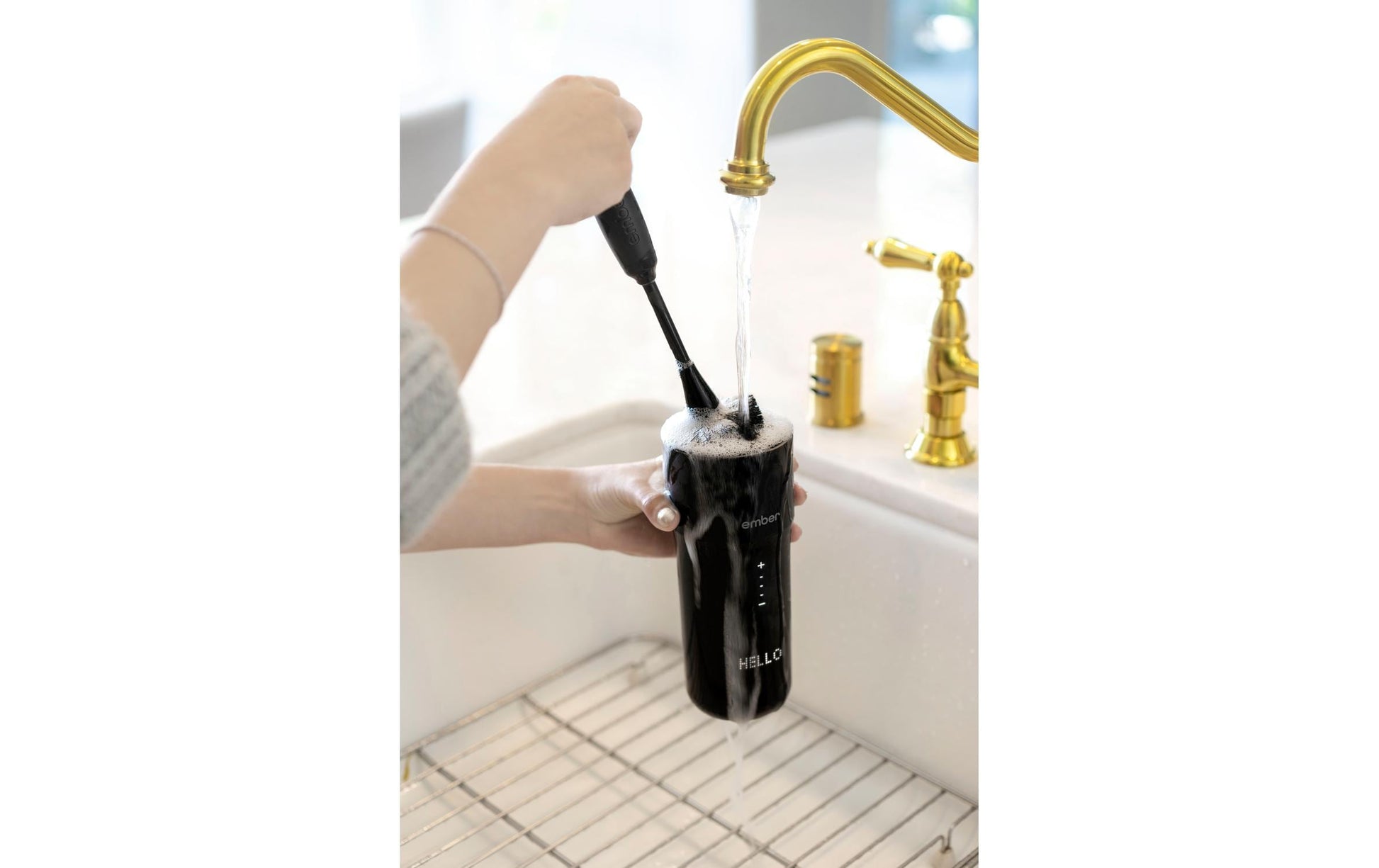 Ember Reisebecher 2+ – 355 ml, Ø 8 cm, H 20,0 cm, Stahl, Schwarz, beheizbar, App-gesteuert