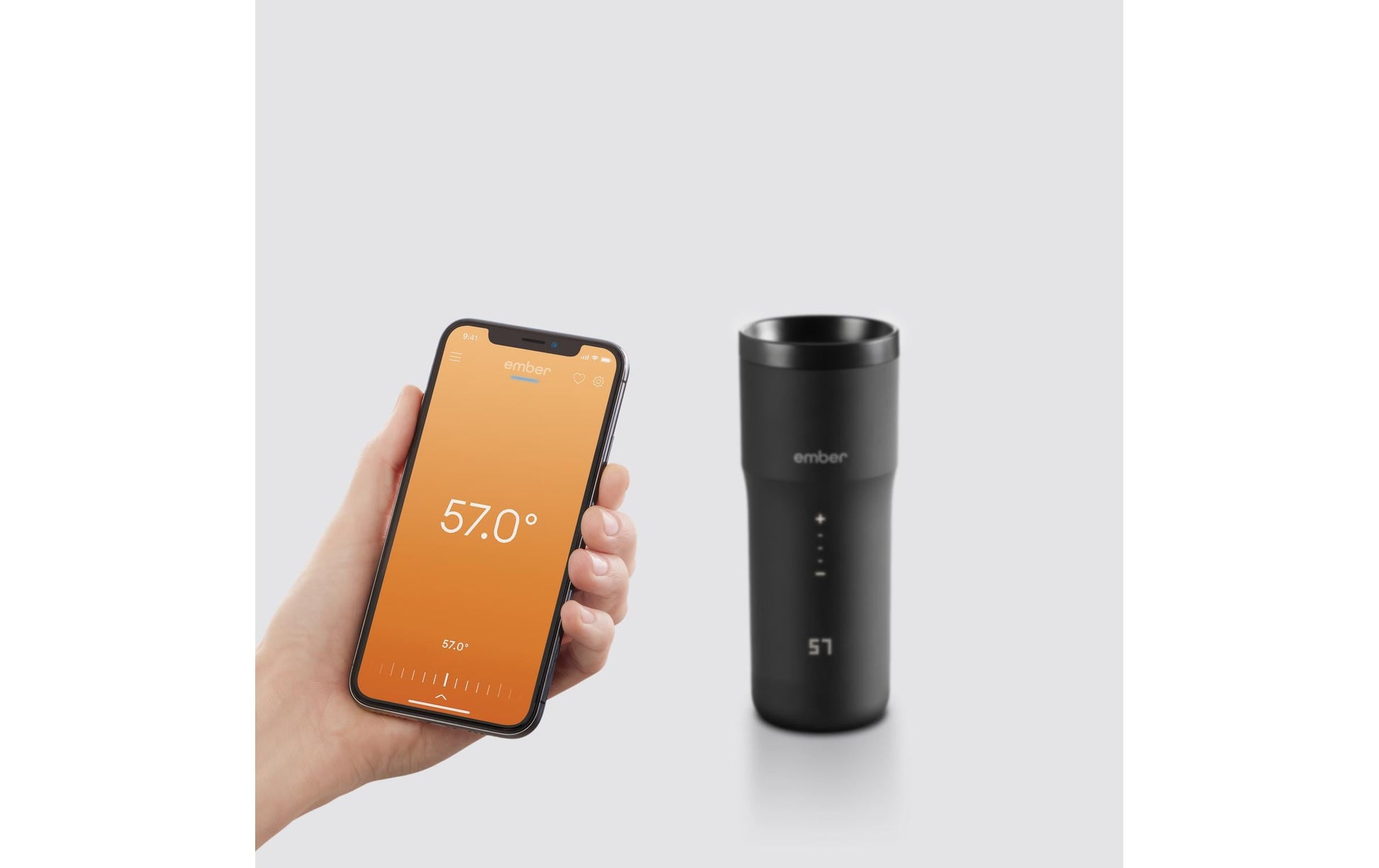 Ember Reisebecher 2+ – 355 ml, Ø 8 cm, H 20,0 cm, Stahl, Schwarz, beheizbar, App-gesteuert