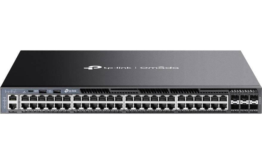 TP-Link SG6654X – Managed L3 Switch – 48× 1G, 6× SFP+, 19", 1U