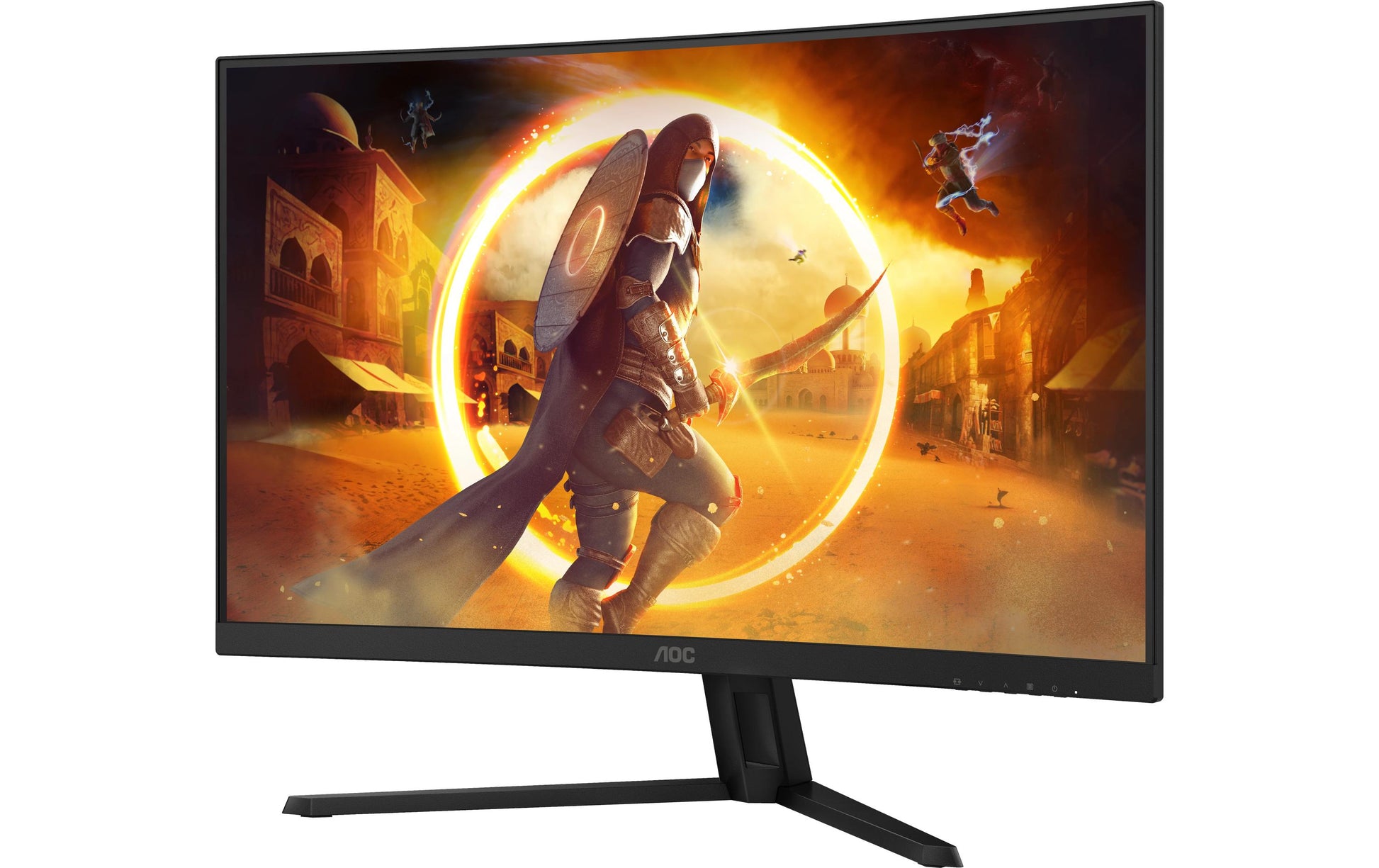 AOC CQ32G4VE – Monitor, 32", VA, 180 Hz, 300 cd/m², Gebogen, Adaptive Sync, VESA 100 × 100, Schwarz