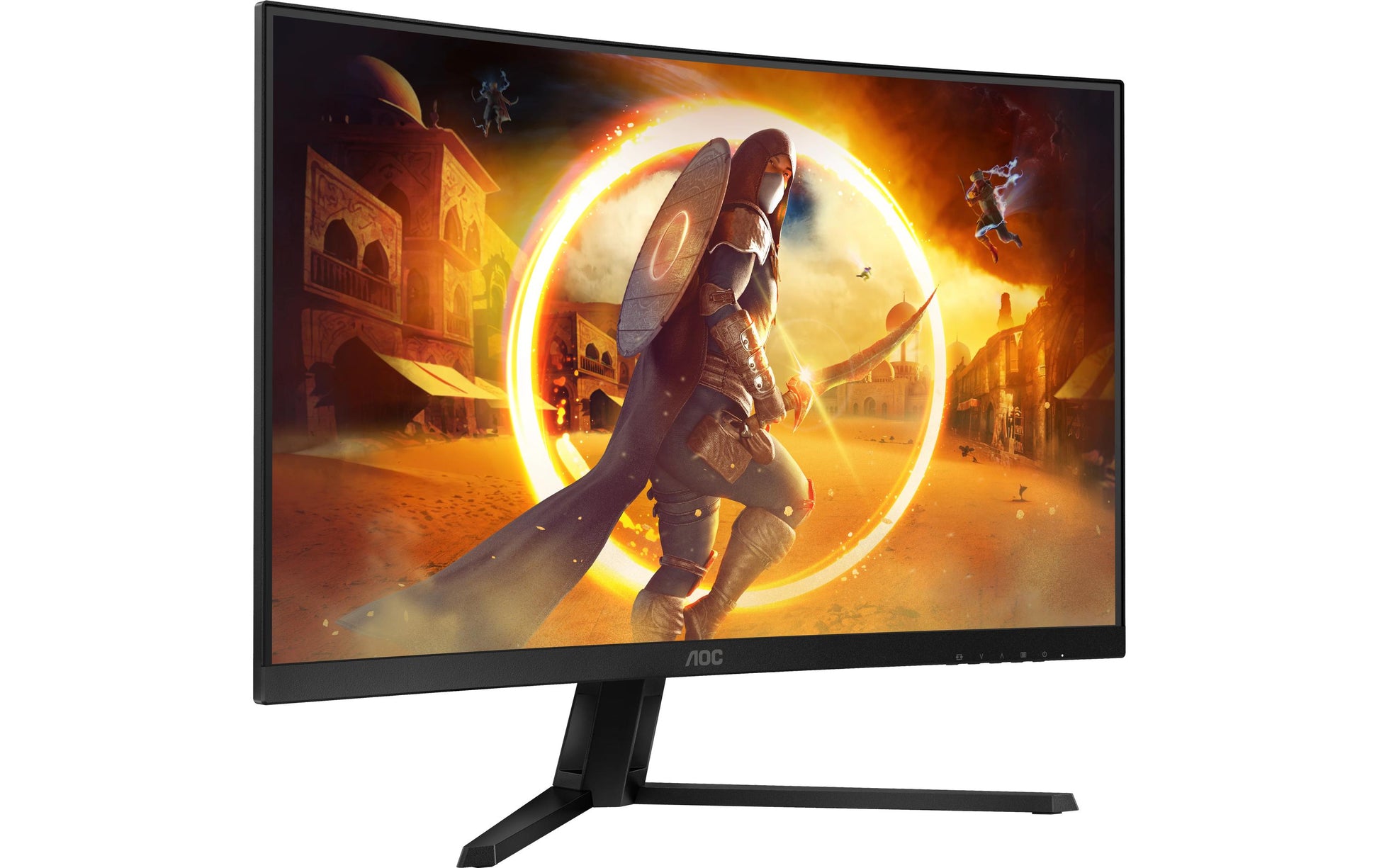AOC CQ32G4VE – Monitor, 32", VA, 180 Hz, 300 cd/m², Gebogen, Adaptive Sync, VESA 100 × 100, Schwarz
