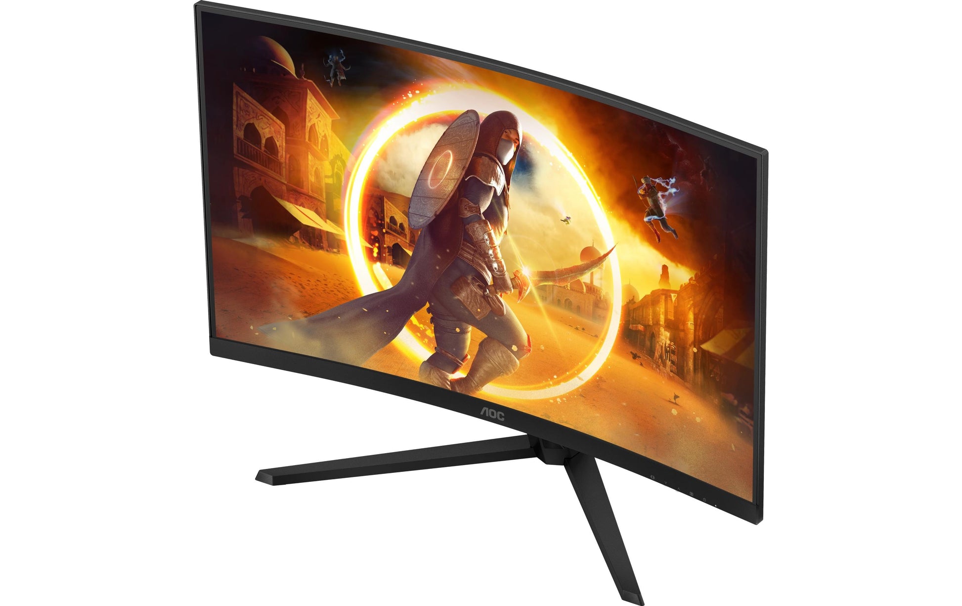 AOC CQ32G4VE – Monitor, 32", VA, 180 Hz, 300 cd/m², Gebogen, Adaptive Sync, VESA 100 × 100, Schwarz