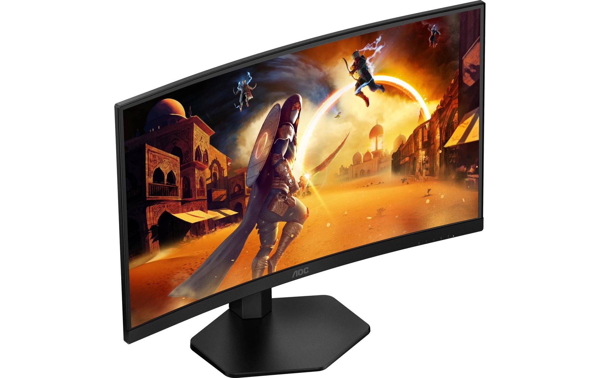 AOC CQ27G4X – Monitor, 27", VA, 180 Hz, 300 cd/m², Gebogen, Adaptive Sync, VESA 100 × 100, Schwarz