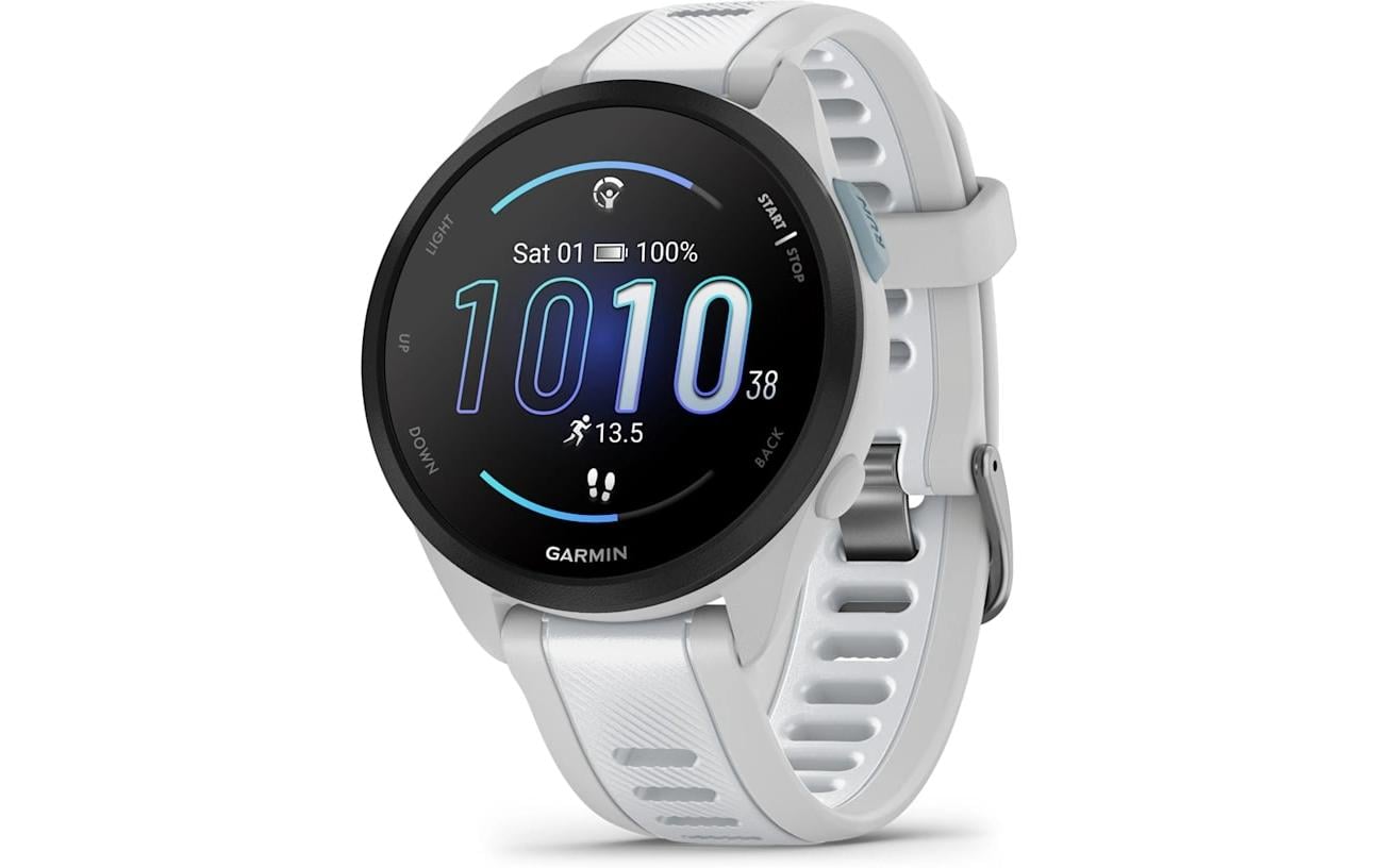 Garmin Forerunner 165 Music – GPS-Smartwatch – 43 mm, 1,2" AMOLED, GPS, WLAN, Bluetooth, 5 ATM