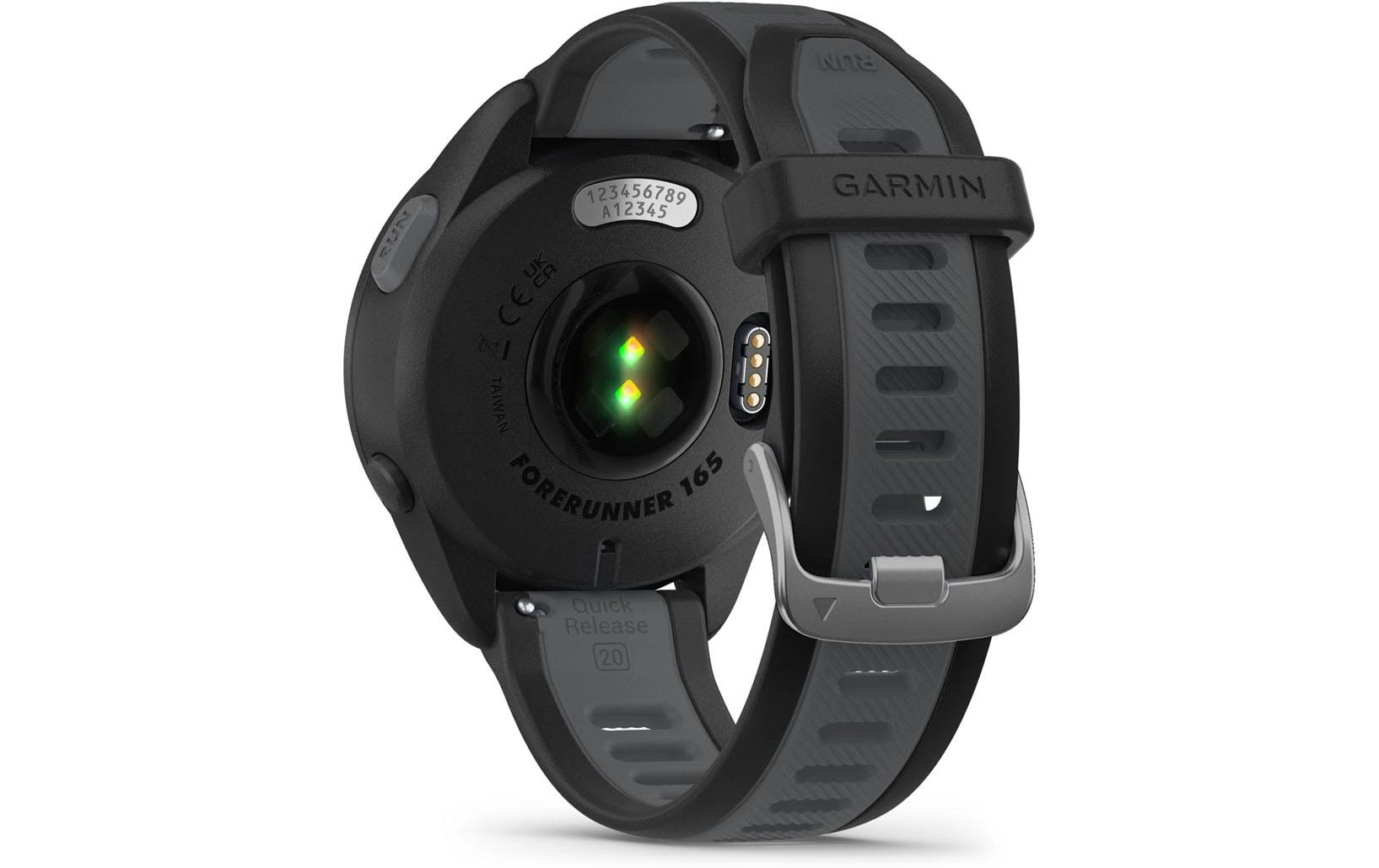 Garmin Forerunner 165 Music – GPS-Smartwatch – 43 mm, 1,2", GPS, ANT+, Schwimmen, Schwarz/Dunkelgrau, Sportarmband
